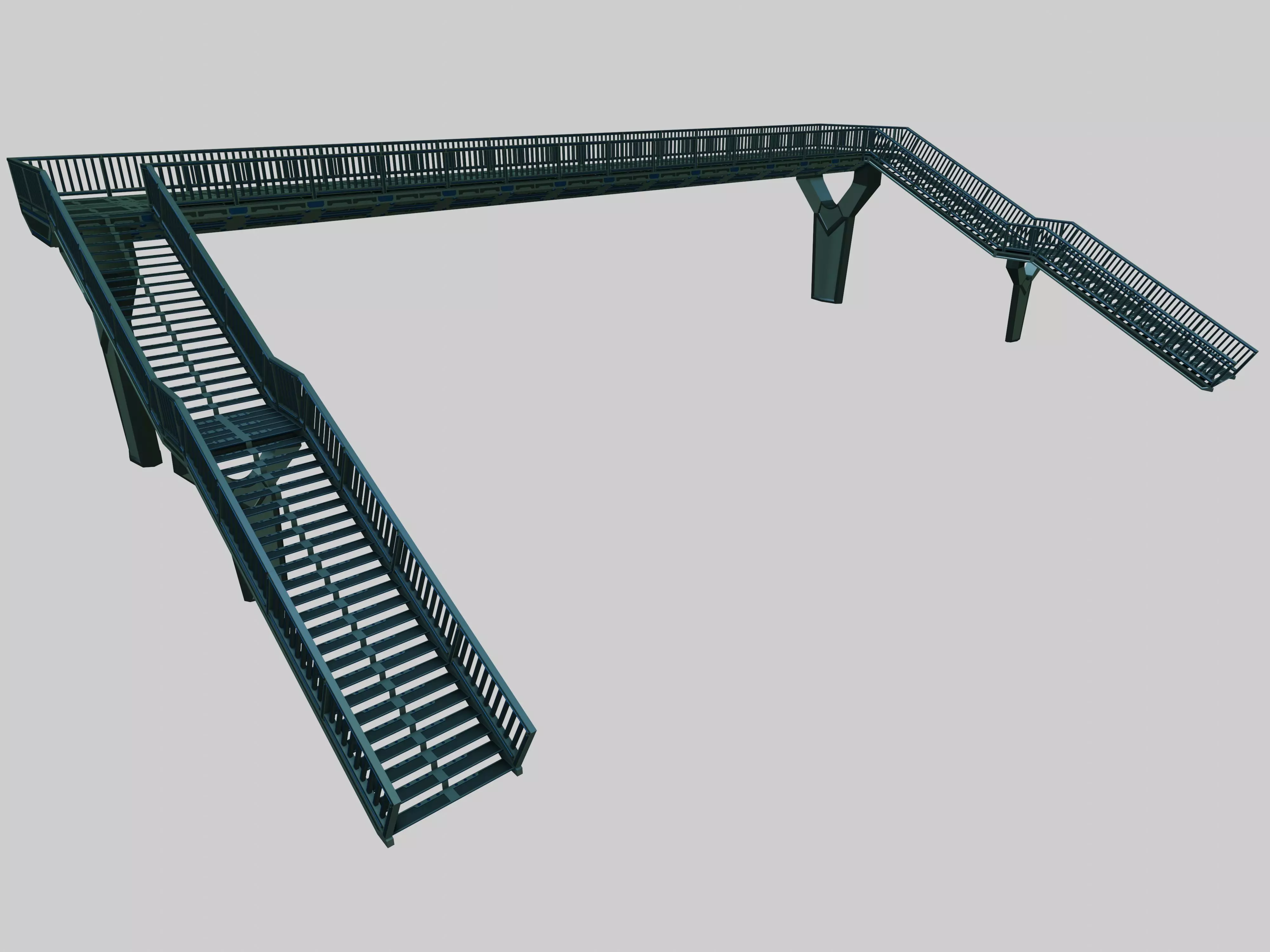 SCIFI-Pedestrian Bridge- Type-1 3D model_0