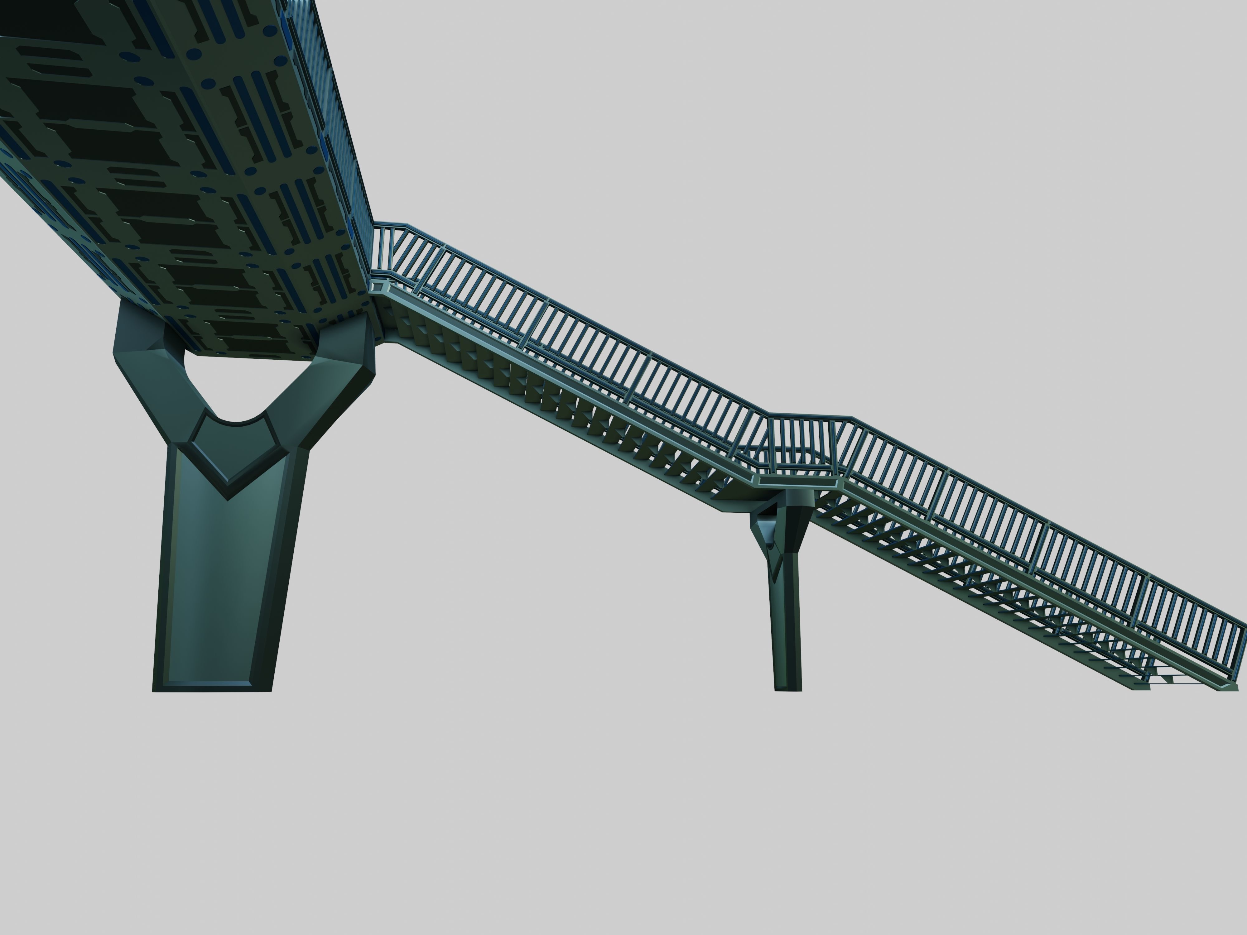 SCIFI-Pedestrian Bridge- Type-1 3D model_10