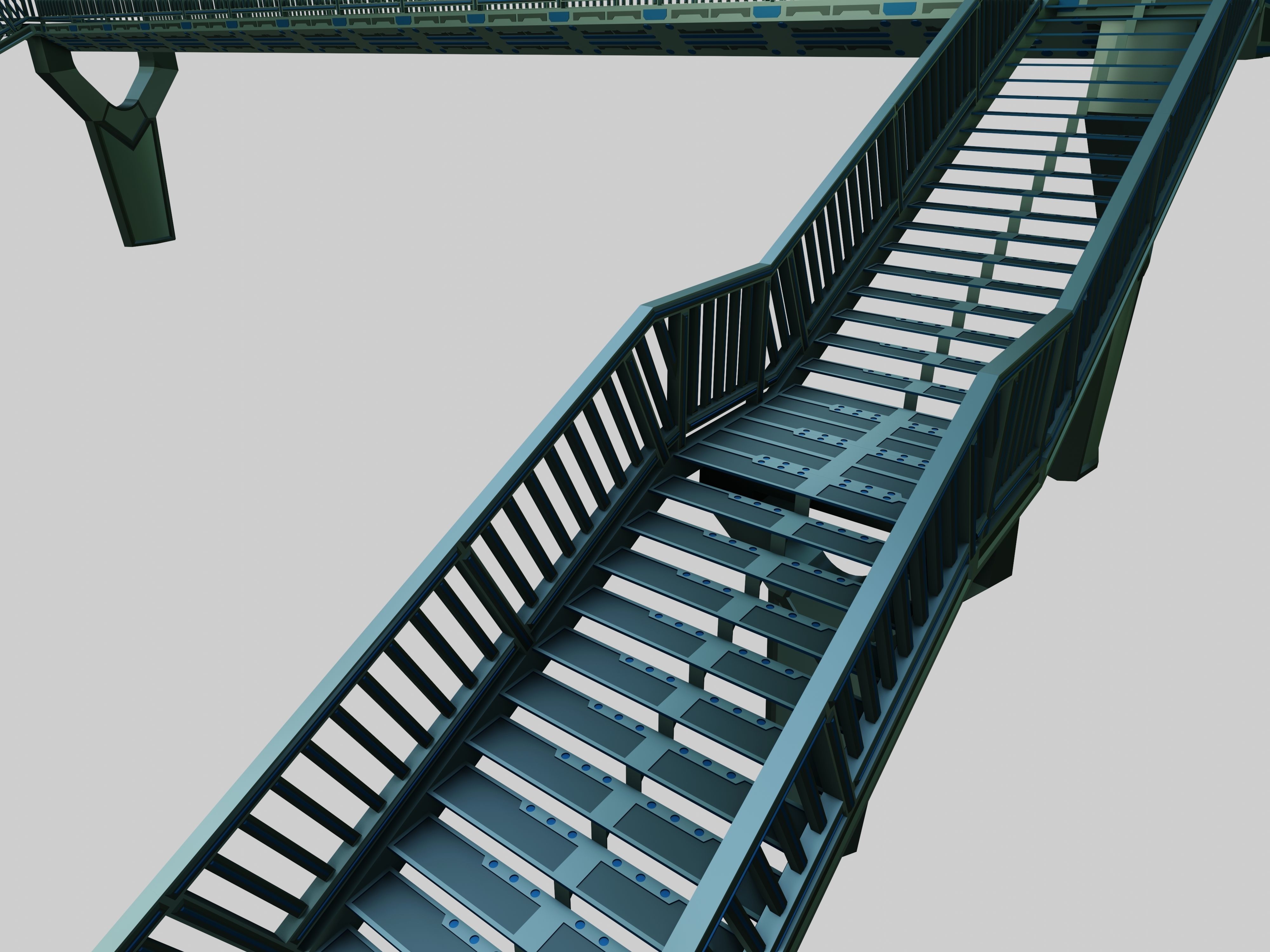 SCIFI-Pedestrian Bridge- Type-1 3D model_12