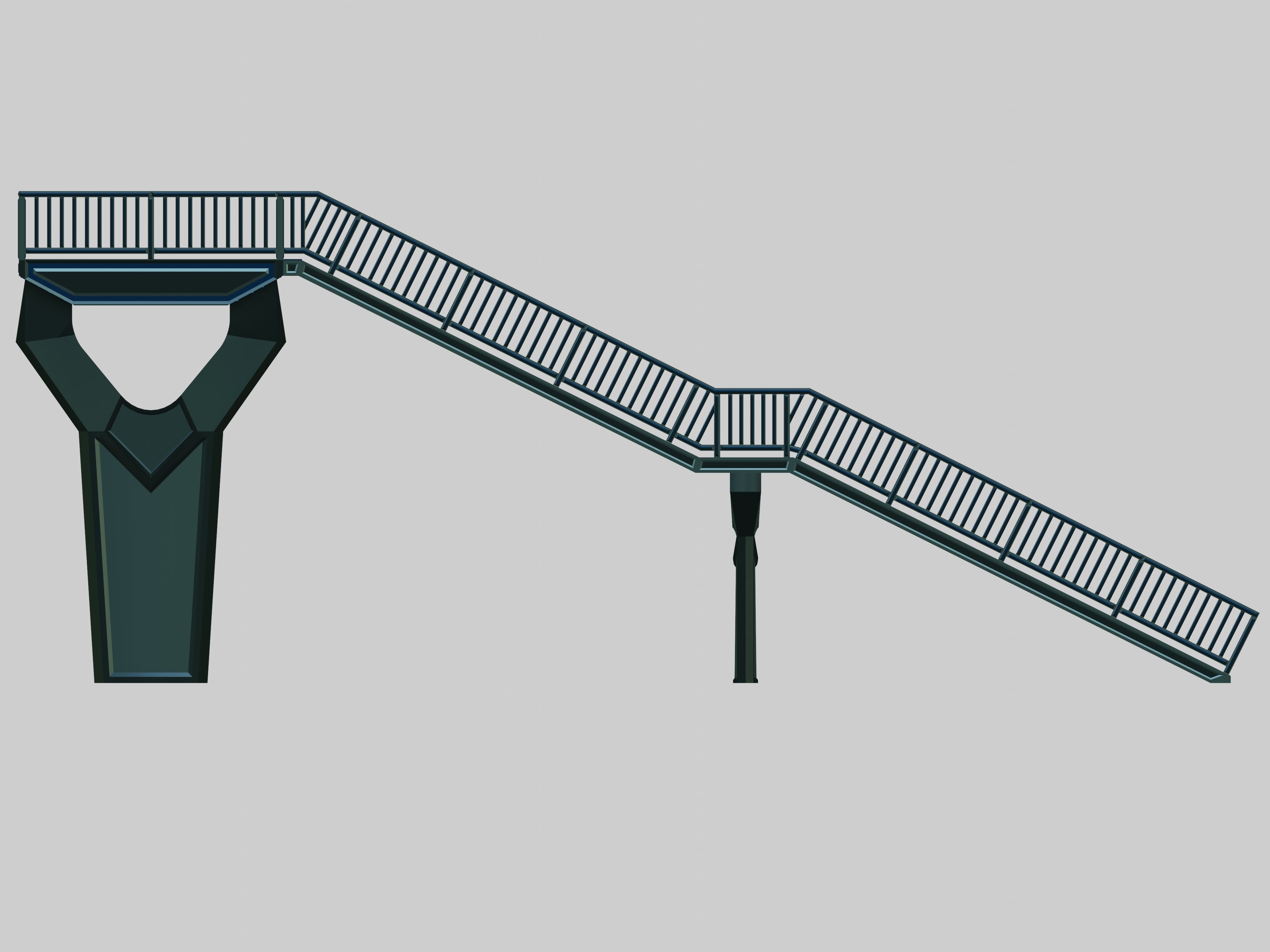 SCIFI-Pedestrian Bridge- Type-1 3D model_13