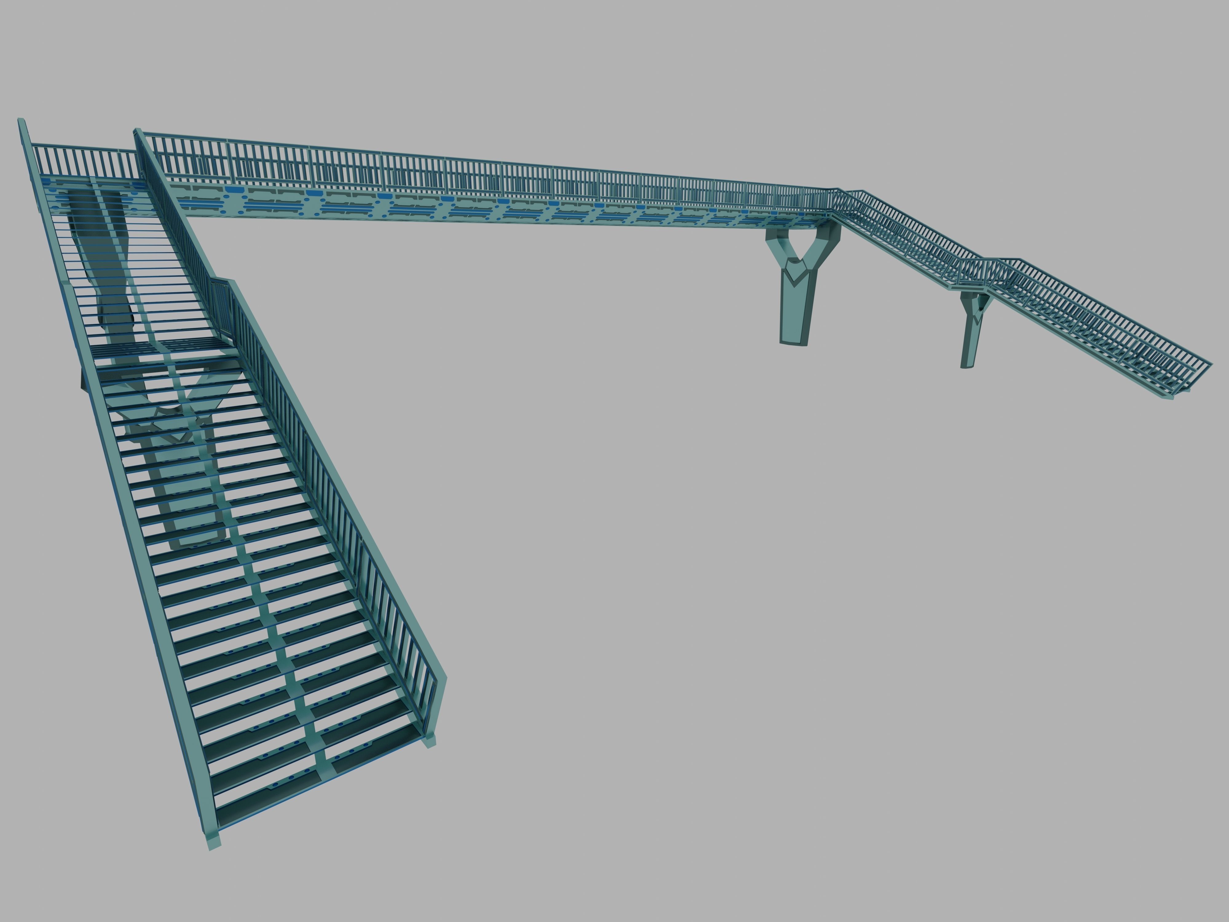 SCIFI-Pedestrian Bridge- Type-1 3D model_2