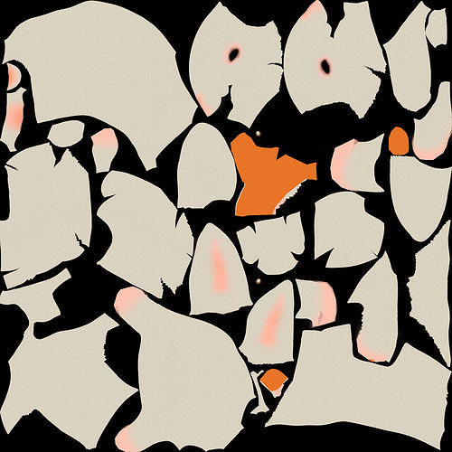 Rabbit collage of orange and pieces Free 3D print model