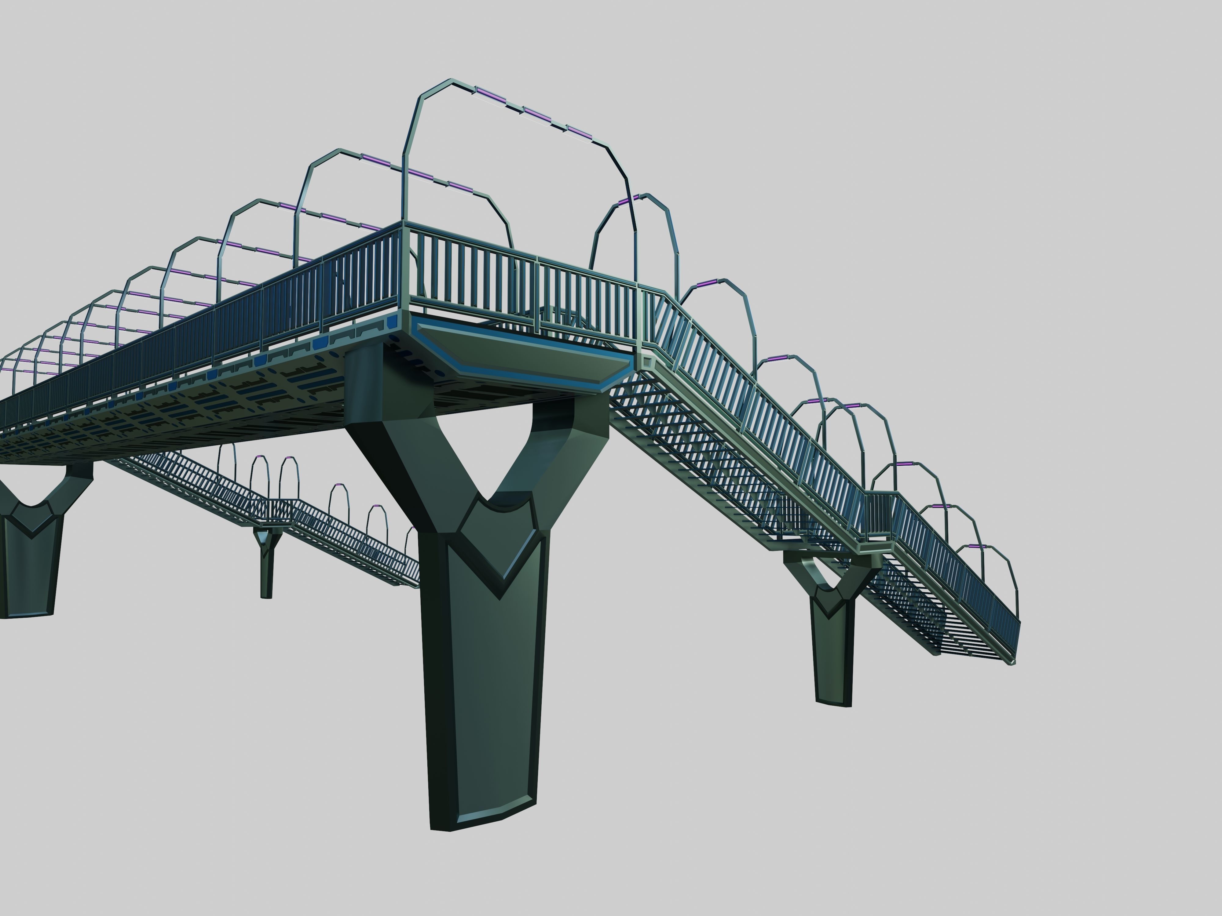 SCIFI-Pedestrian Bridge- Type-2 3D model_13