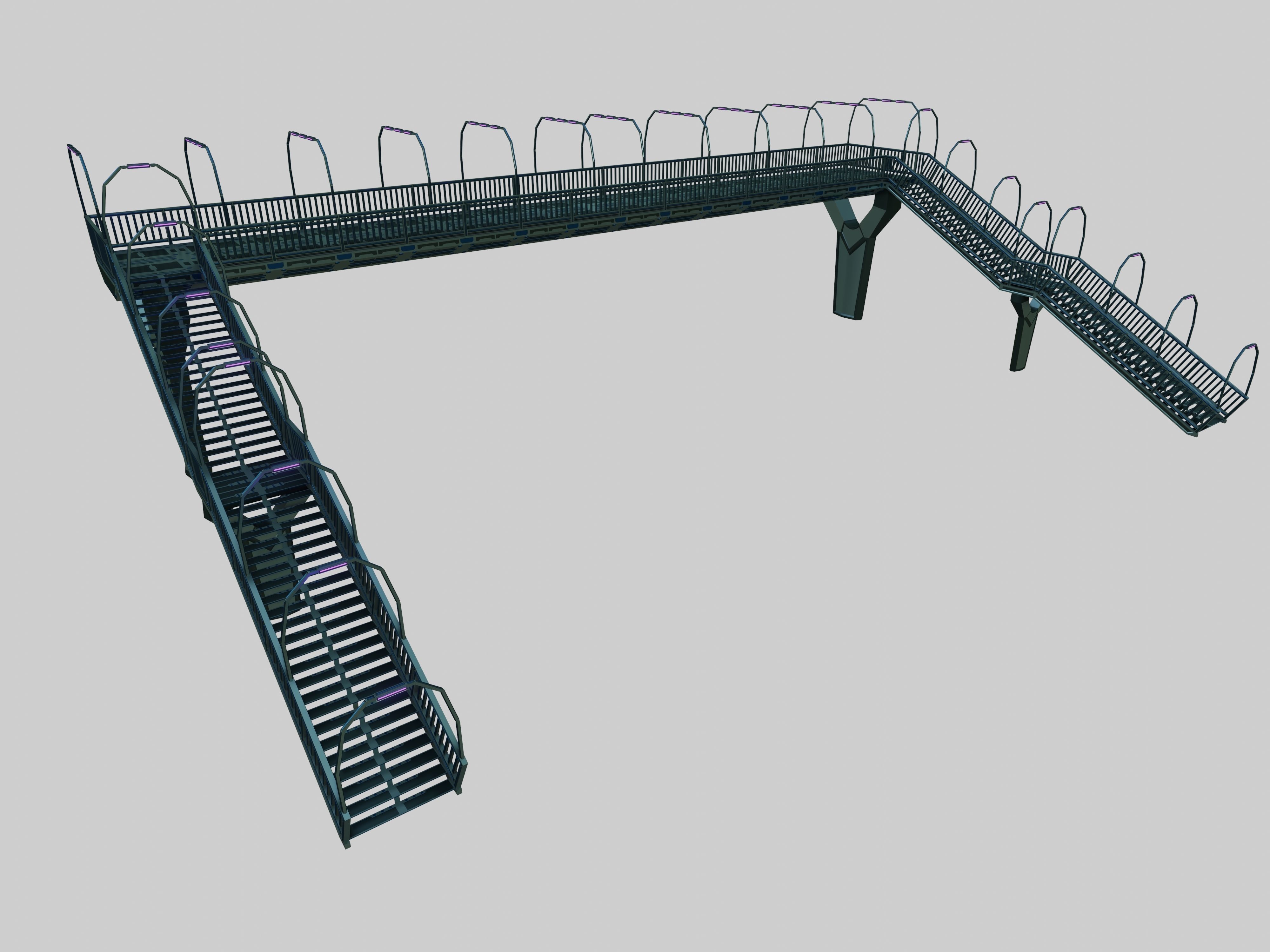 SCIFI-Pedestrian Bridge- Type-2 3D model_4