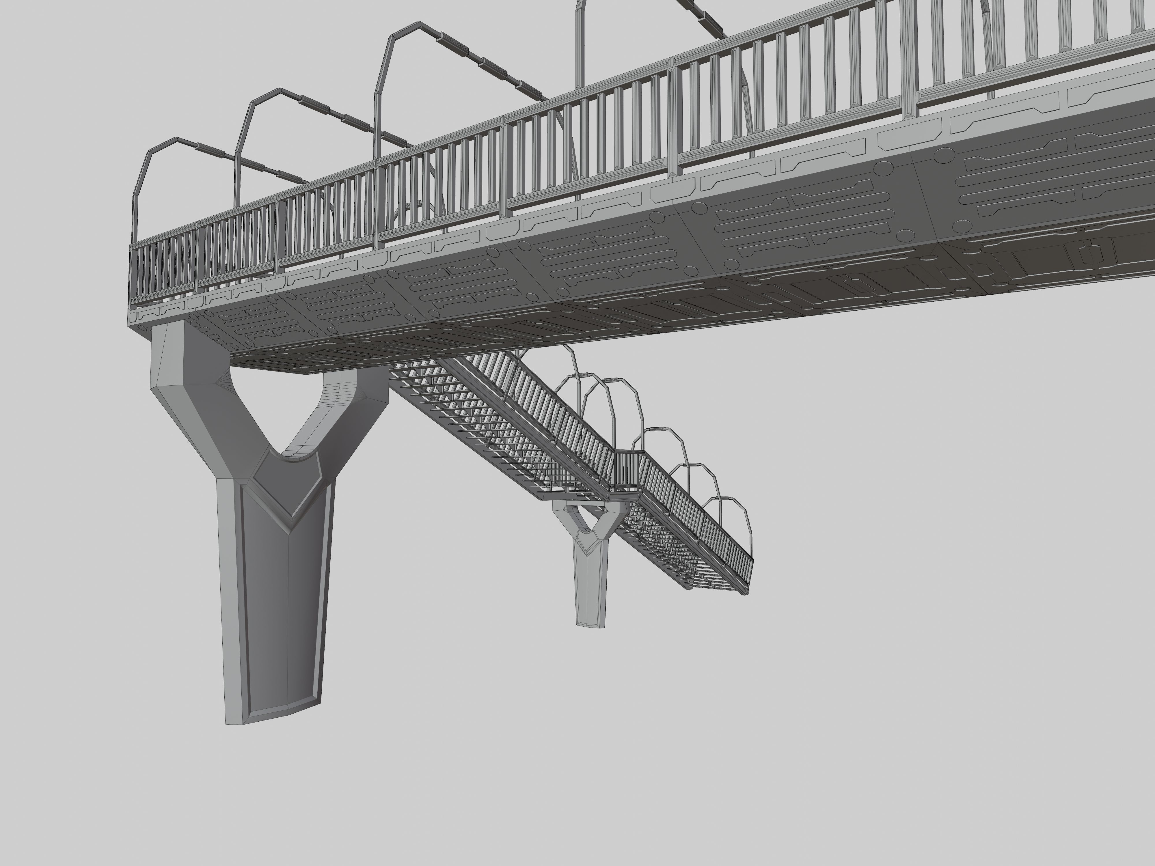 SCIFI-Pedestrian Bridge- Type-2 3D model_18