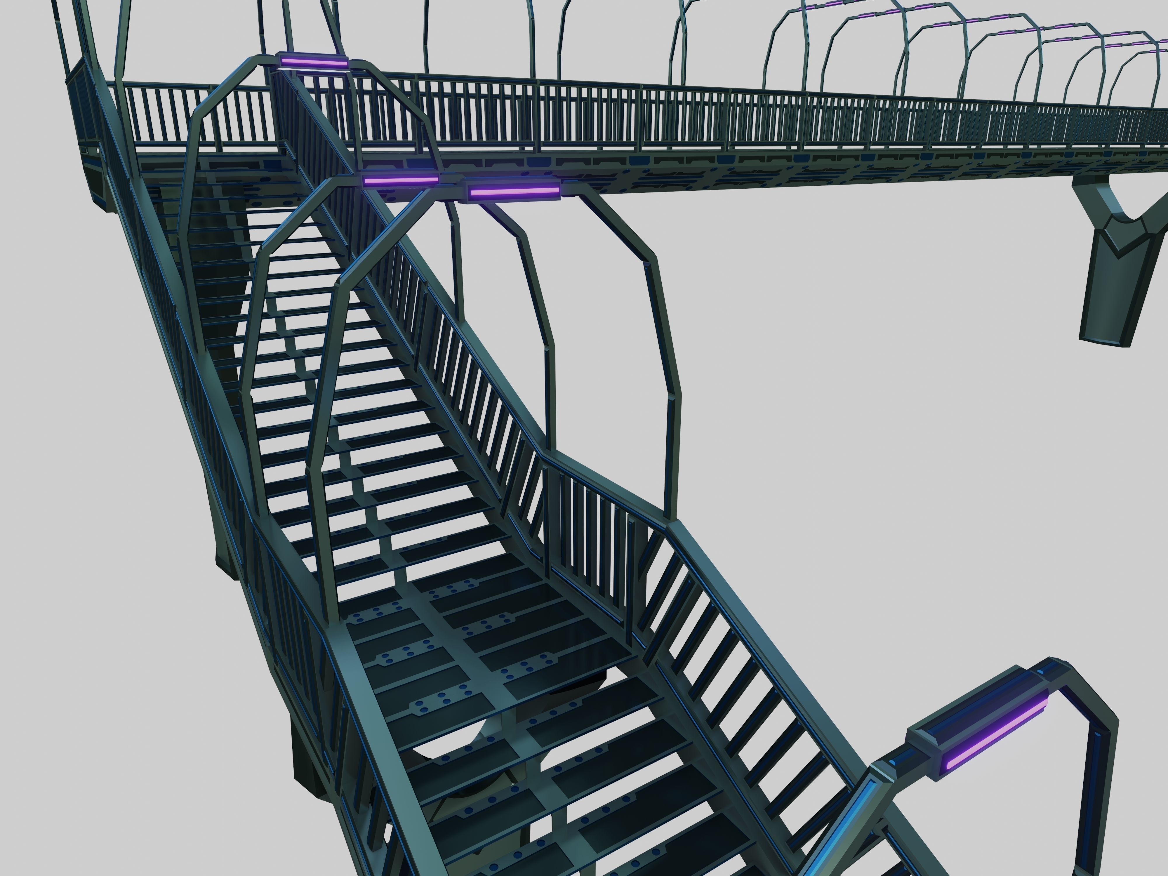SCIFI-Pedestrian Bridge- Type-2 3D model_12