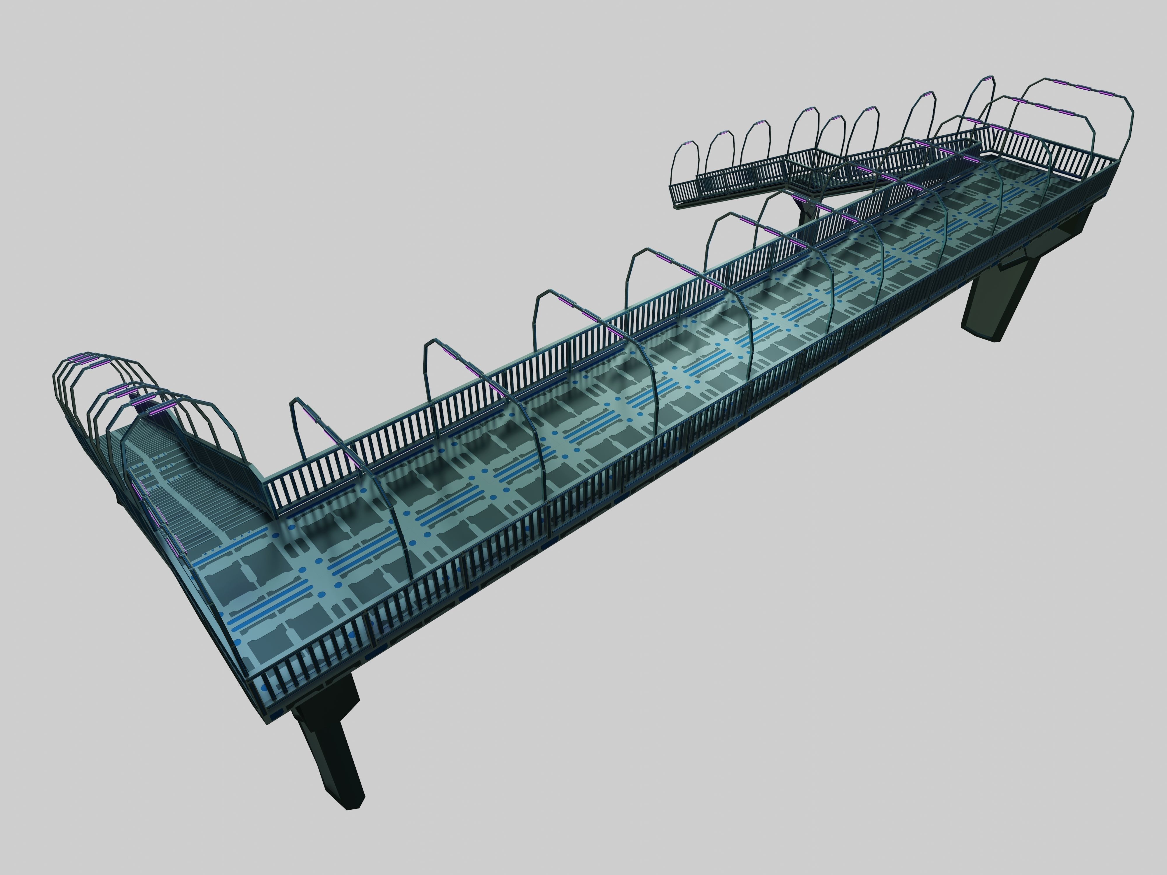 SCIFI-Pedestrian Bridge- Type-2 3D model_8