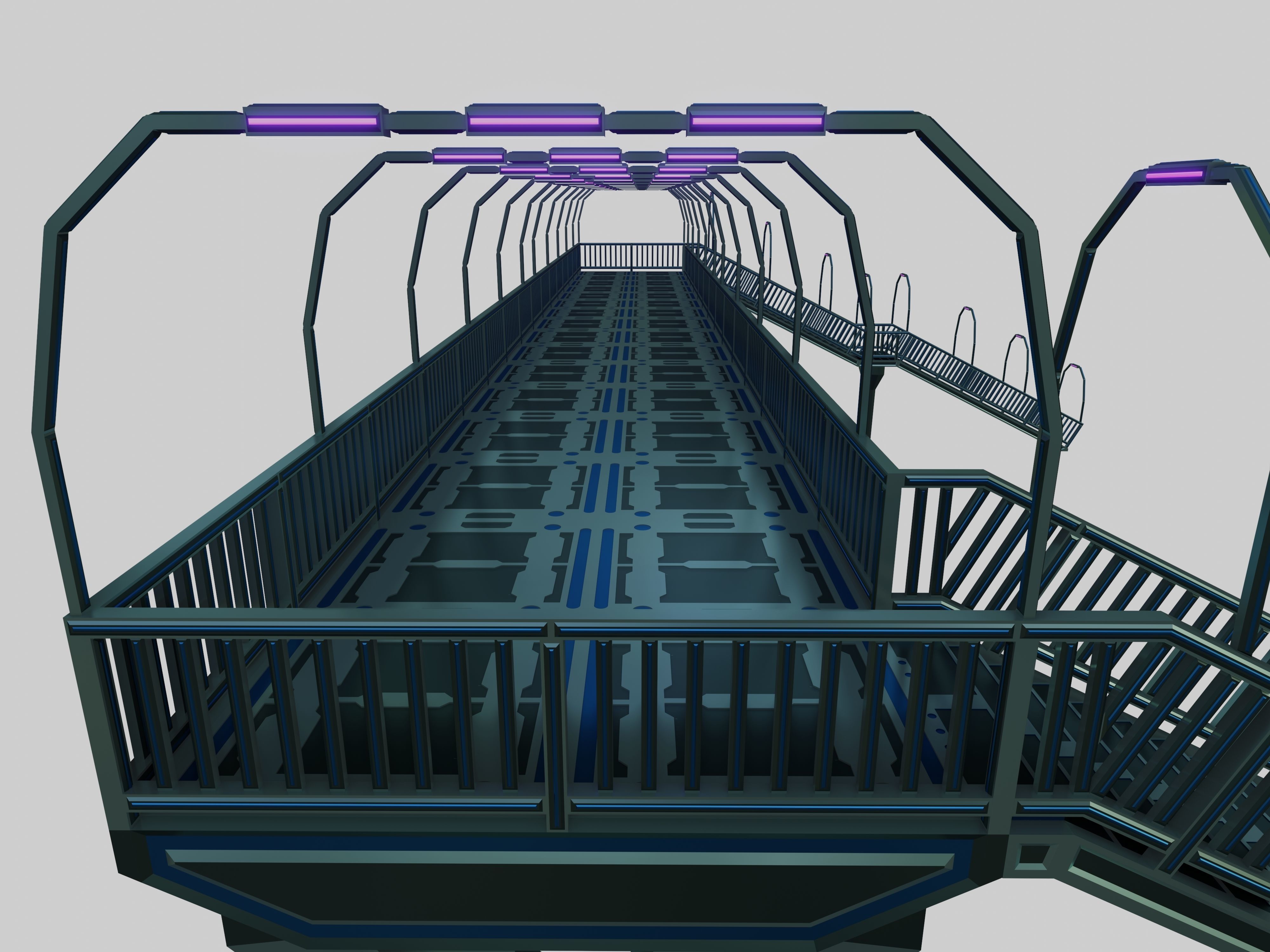 SCIFI-Pedestrian Bridge- Type-2 3D model_6