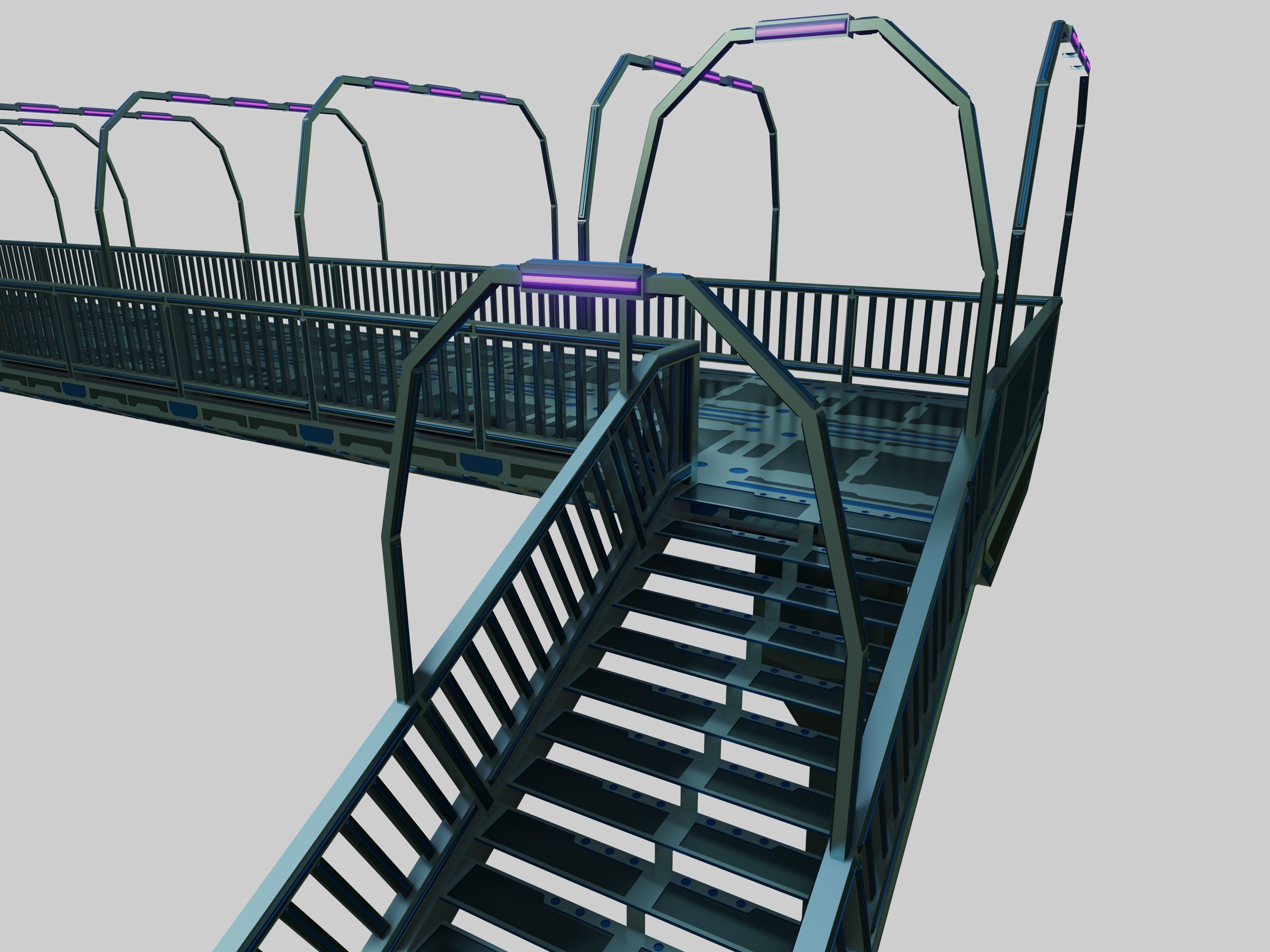 SCIFI-Pedestrian Bridge- Type-2 3D model_10