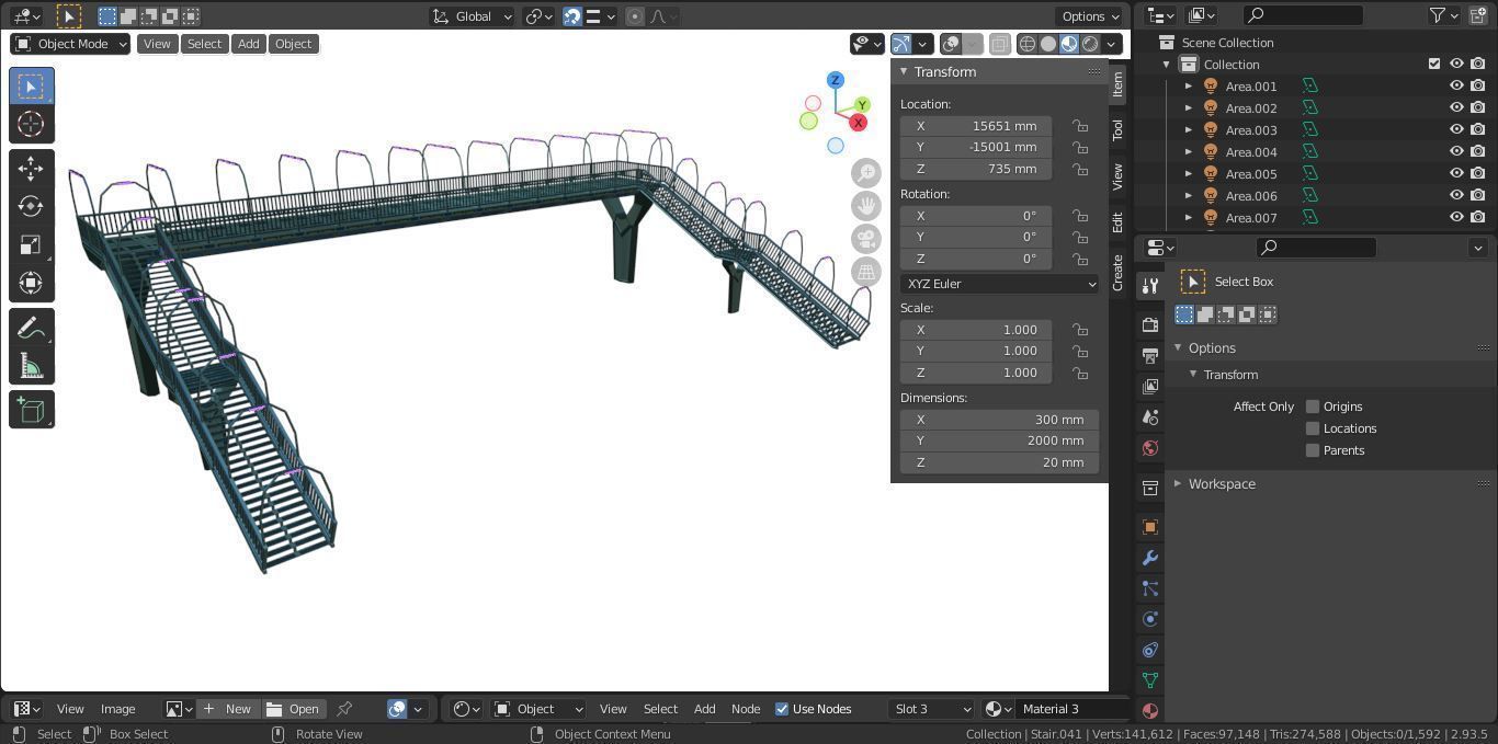 SCIFI-Pedestrian Bridge- Type-2 3D model_19
