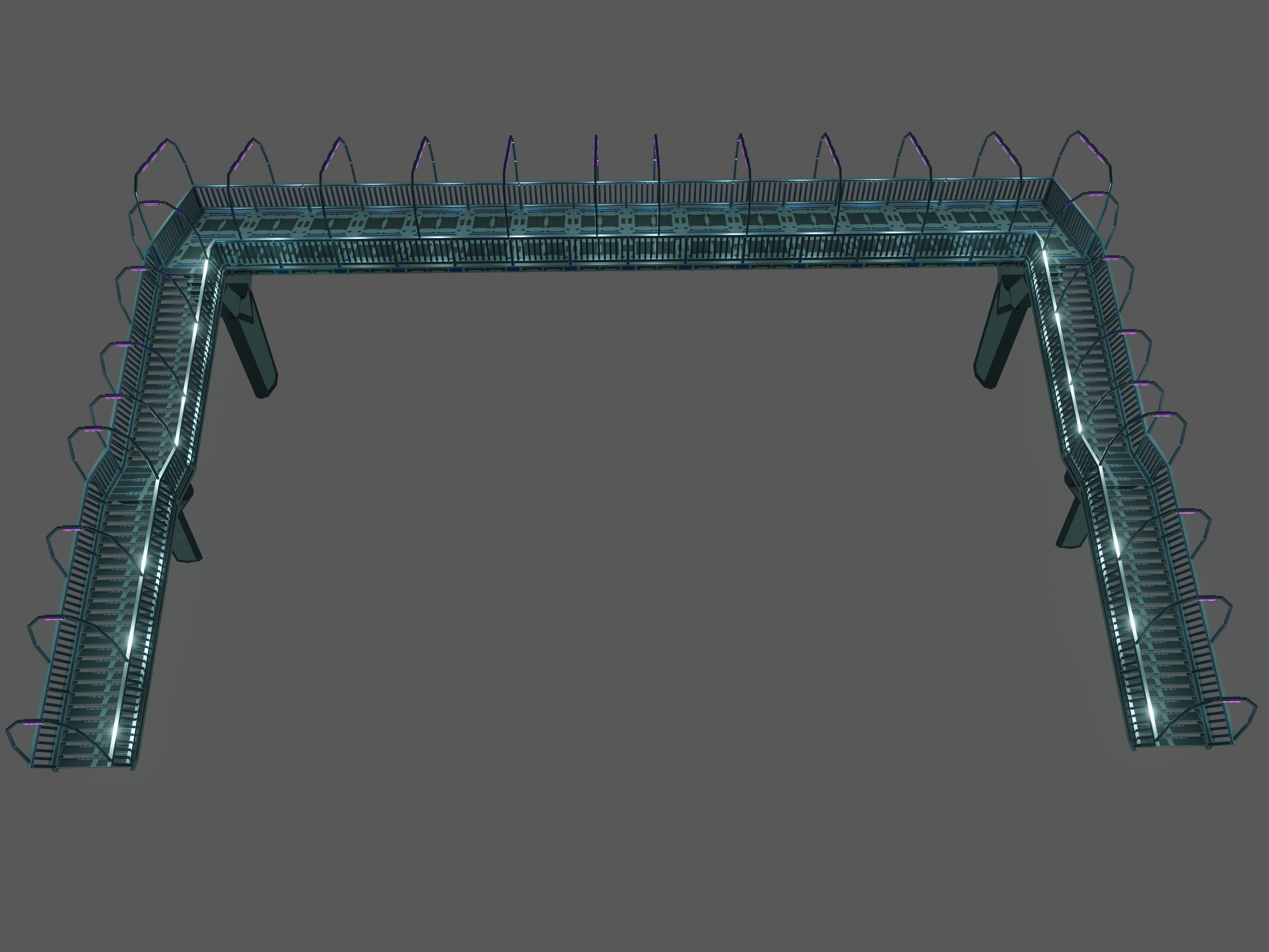 SCIFI-Pedestrian Bridge- Type-2 3D model_3