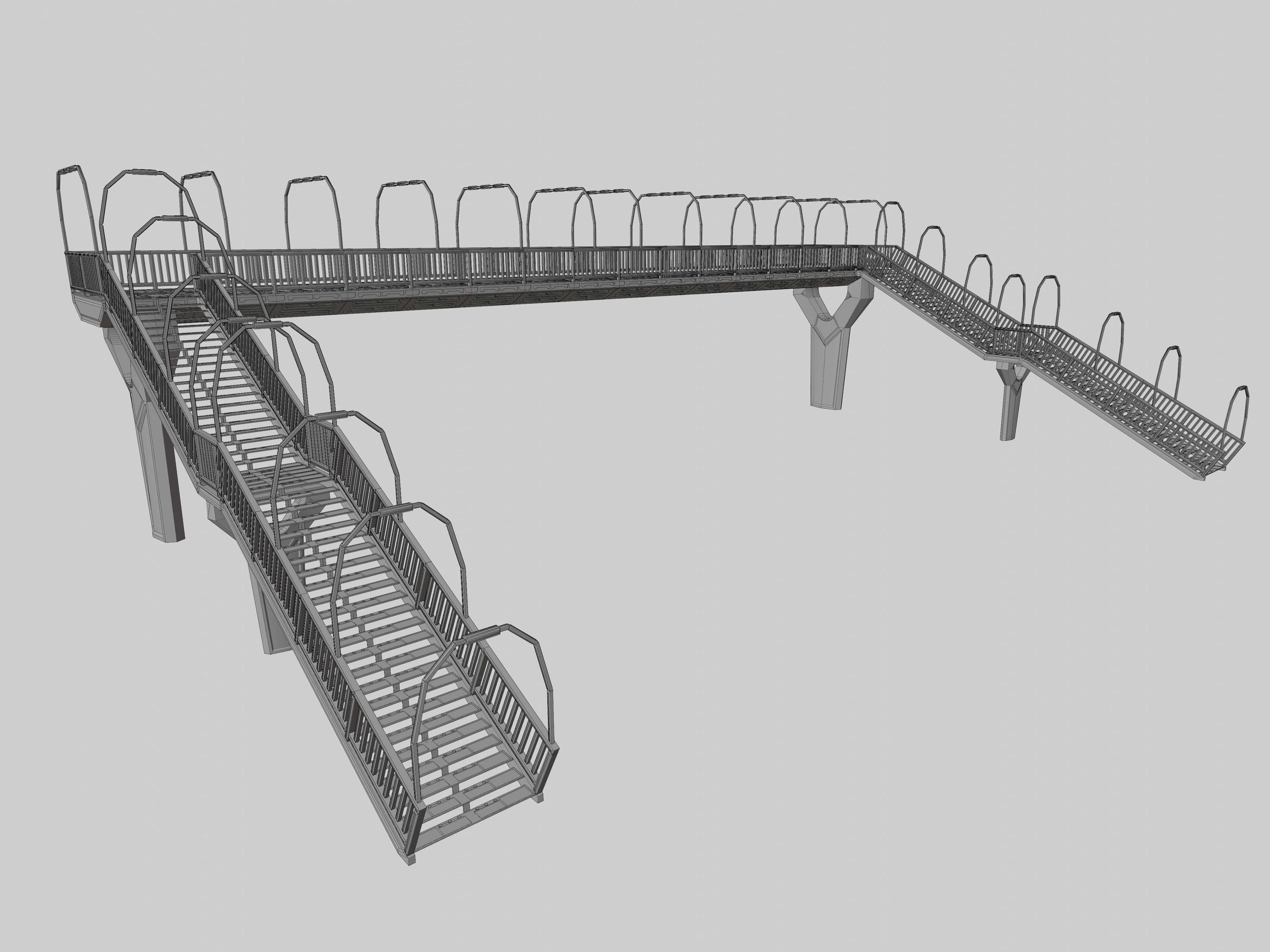 SCIFI-Pedestrian Bridge- Type-2 3D model_15