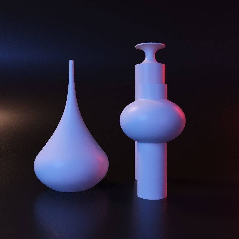 Modern Vase set 3D print model_6