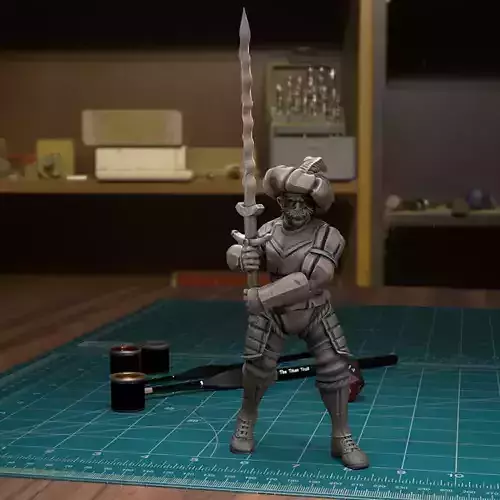 Mercenary Landsknecht Soldier 03 - Pre-Supported 3D print model