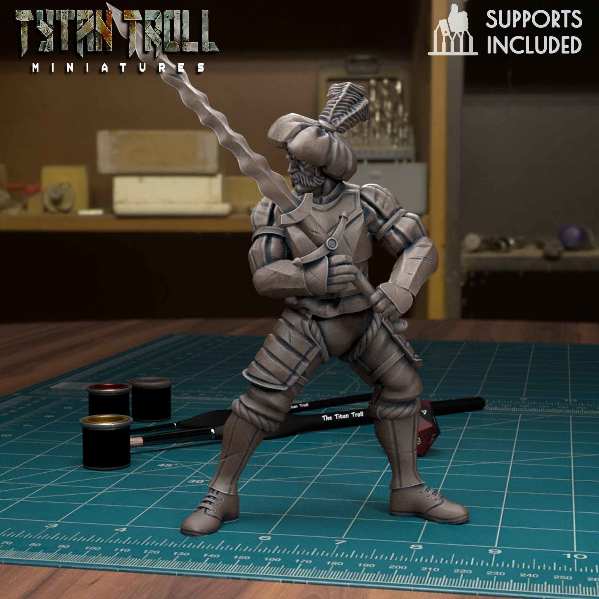 Mercenary Landsknecht Soldier 04 - Pre-Supported 3D print model_4