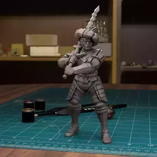  Mercenary Landsknecht Soldier 05 - Pre-Supported 3D print model