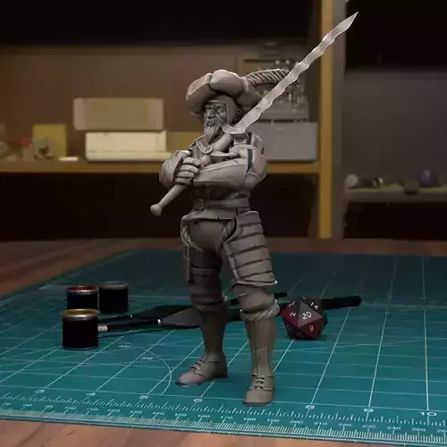  Mercenary Landsknecht Soldier 06 - Pre-Supported 3D print model