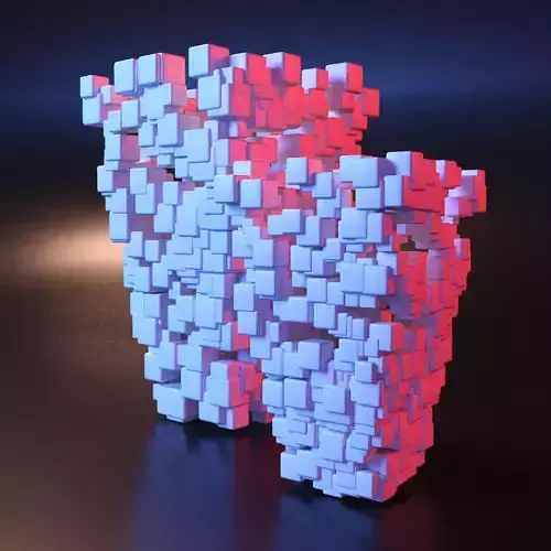 Vase minecraft cubic set 3D print model