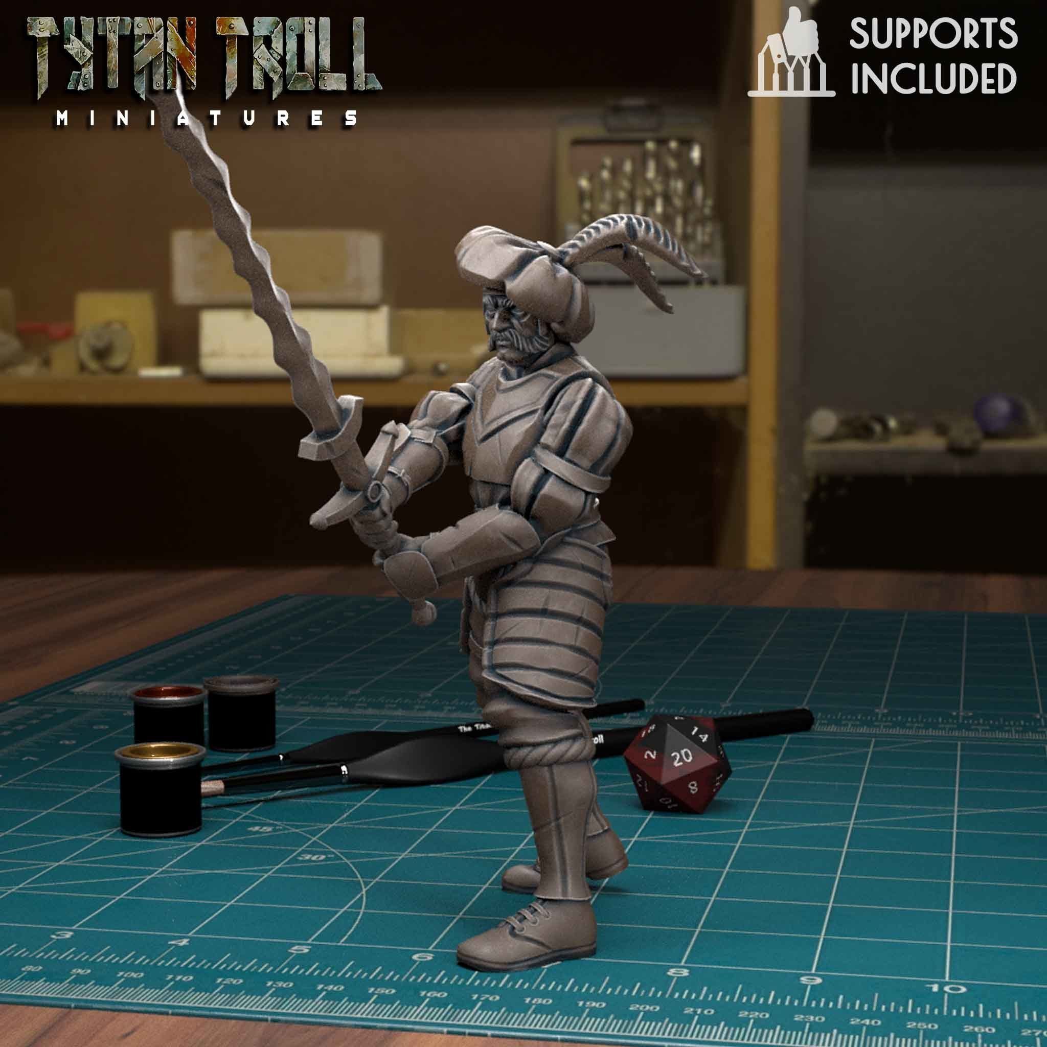 Mercenary Landsknecht Soldier 08 - Pre-Supported 3D print model_4
