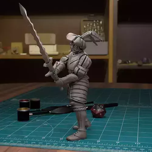  Mercenary Landsknecht Soldier 08 - Pre-Supported 3D print model