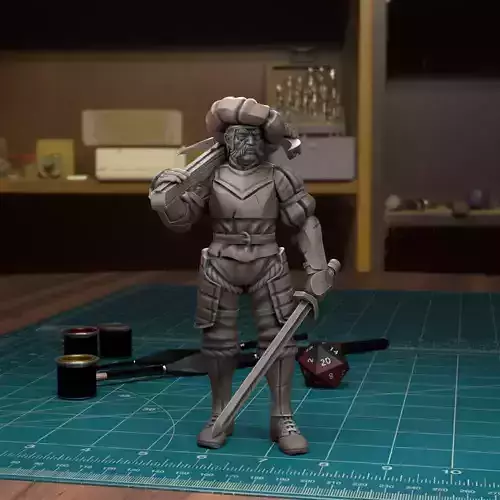  Mercenary Landsknecht Soldier 09 - Pre-Supported 3D print model