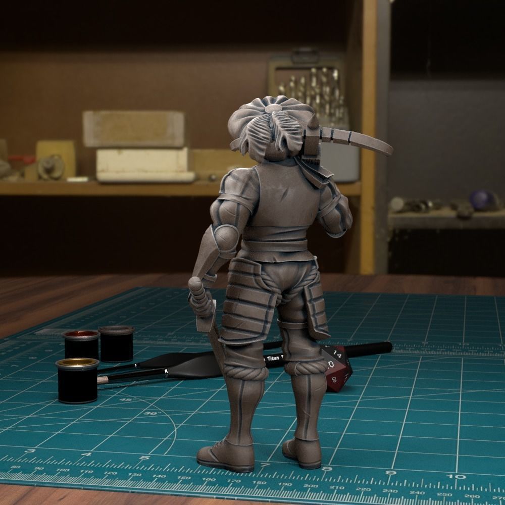 Mercenary Landsknecht Soldier 09 - Pre-Supported 3D print model_2