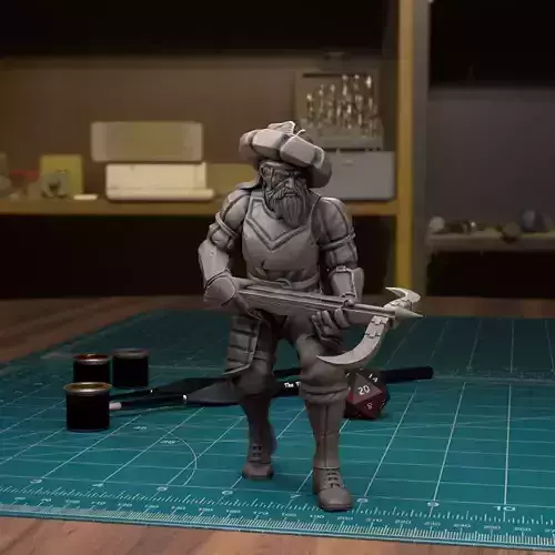  Mercenary Landsknecht Soldier 10 - Pre-Supported 3D print model