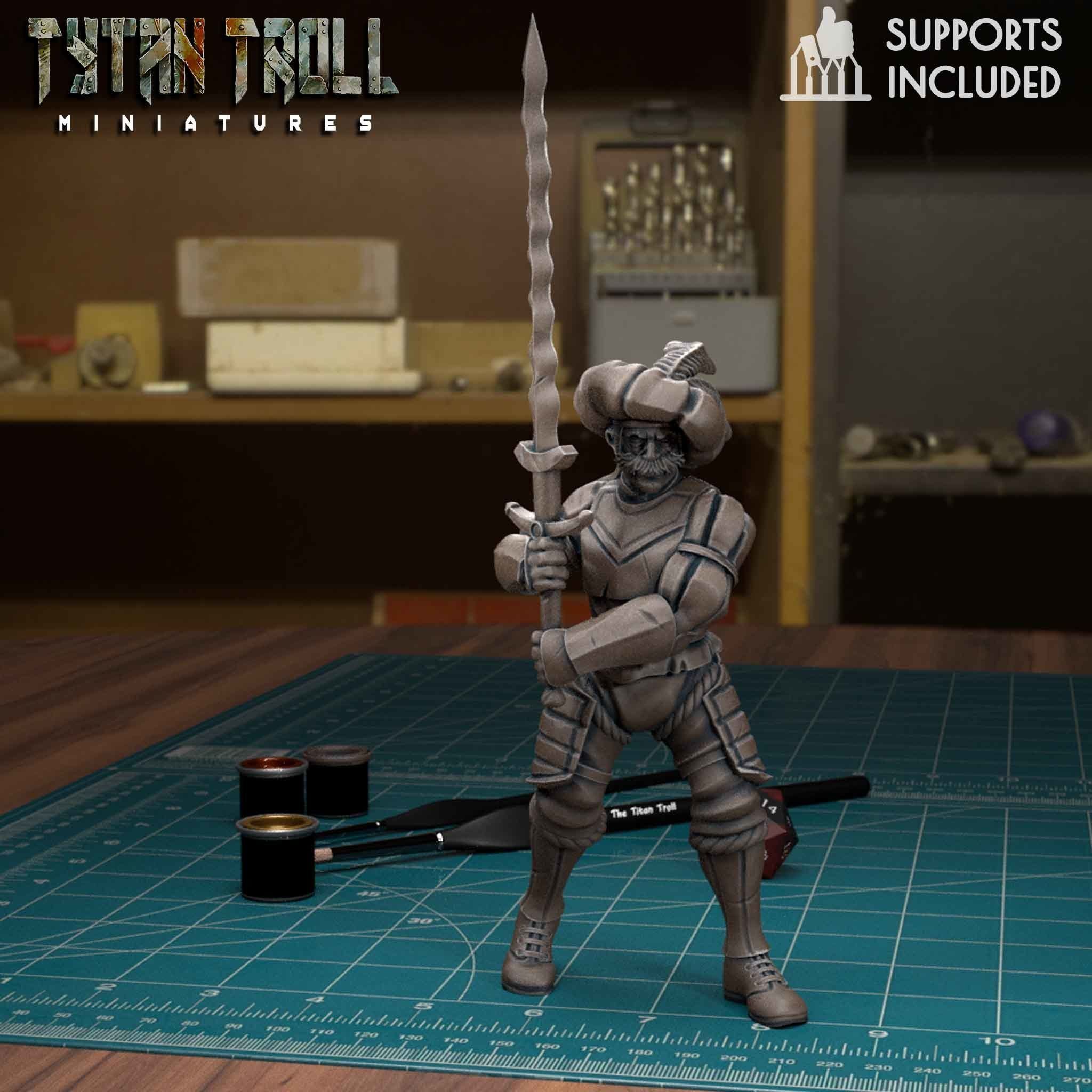 Mercenary Landsknecht Soldier Bundle - Pre-Supported 3D print model_3
