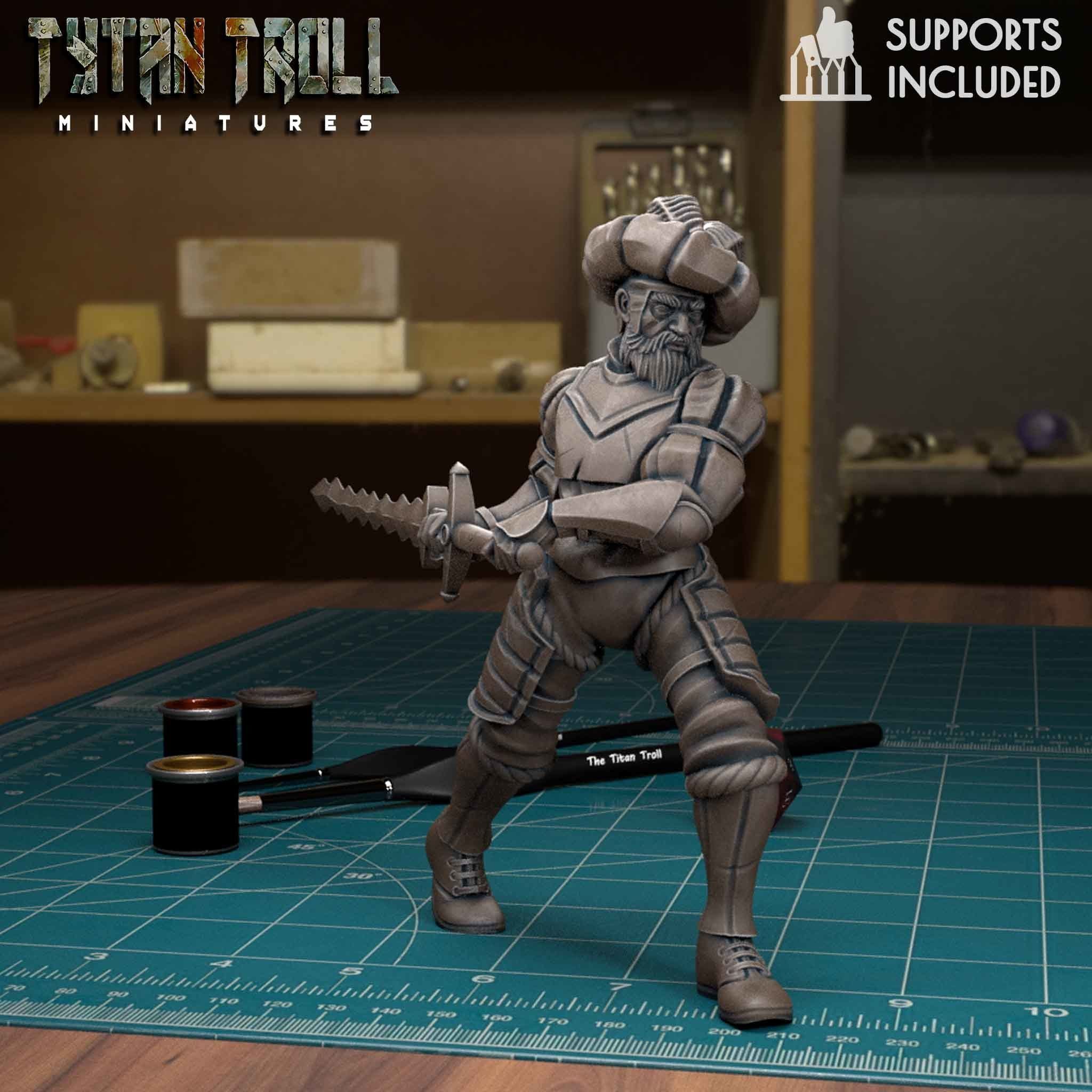 Mercenary Landsknecht Soldier Bundle - Pre-Supported 3D print model_7