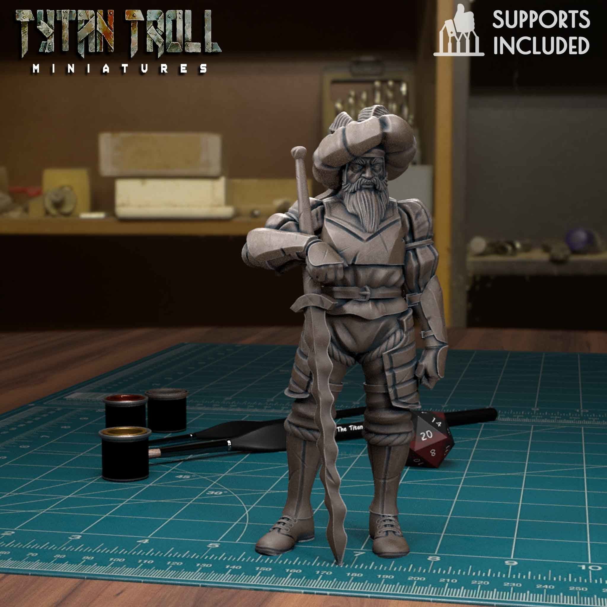 Mercenary Landsknecht Soldier Bundle - Pre-Supported 3D print model_2