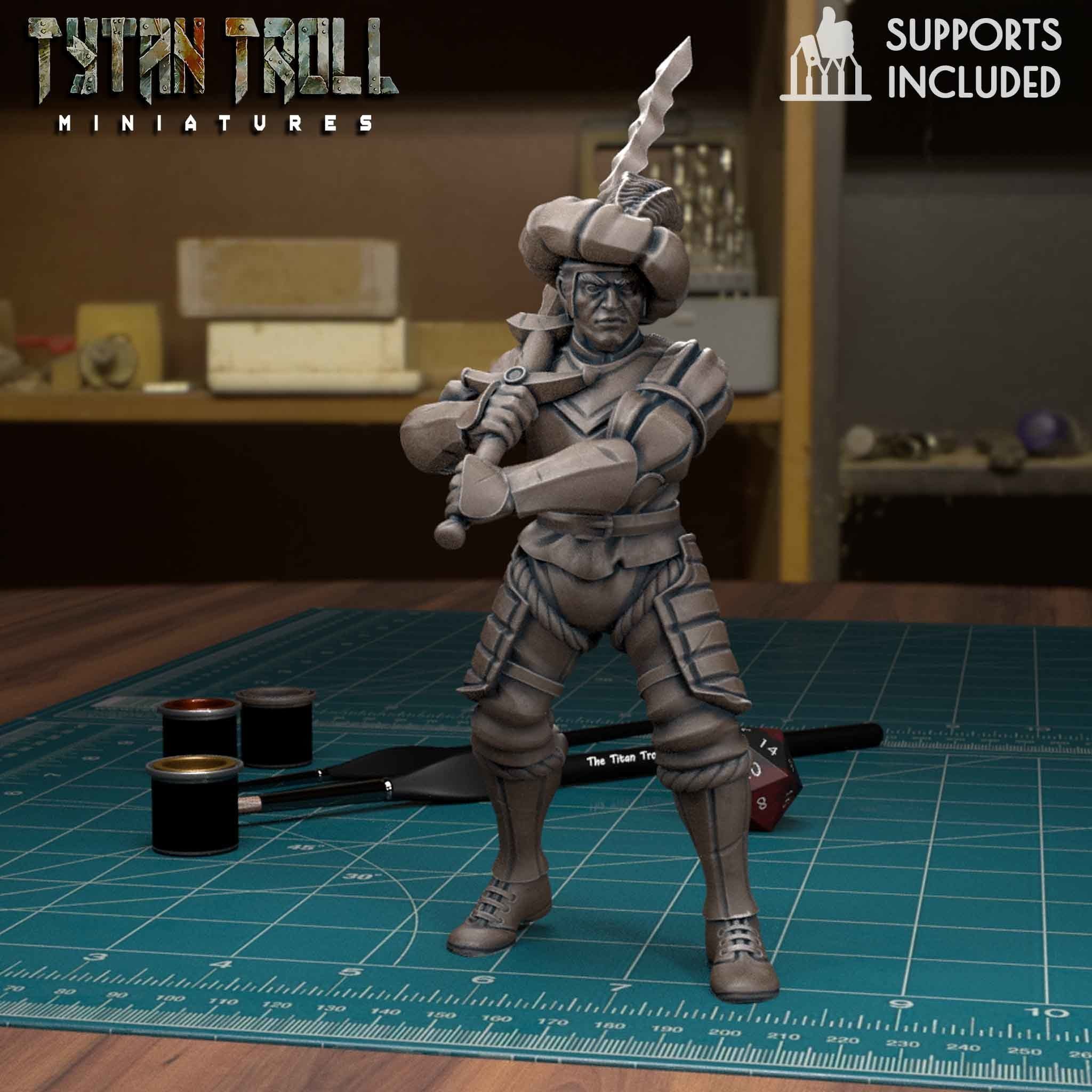 Mercenary Landsknecht Soldier Bundle - Pre-Supported 3D print model_5