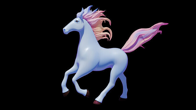 3D Cartoon Horse Animation 3D model