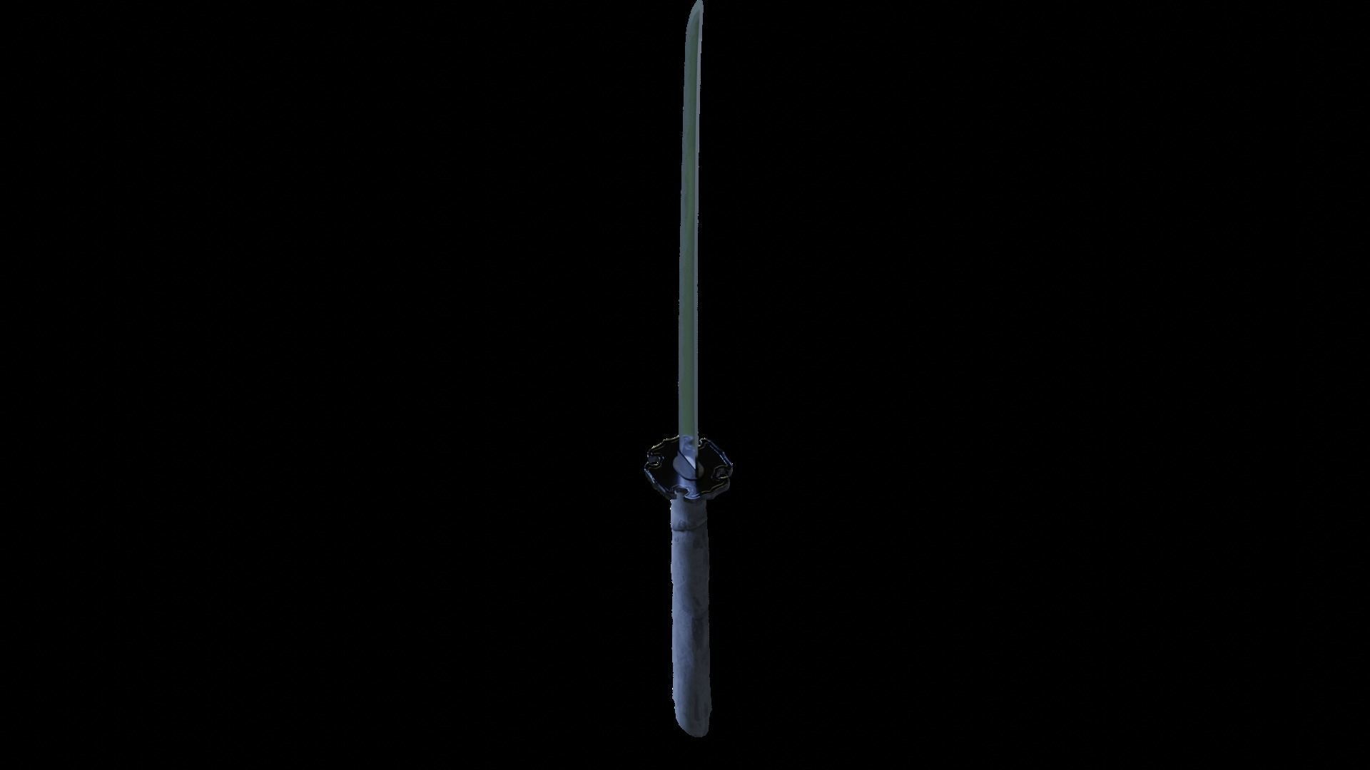 Katana  Low-poly 3D model_6