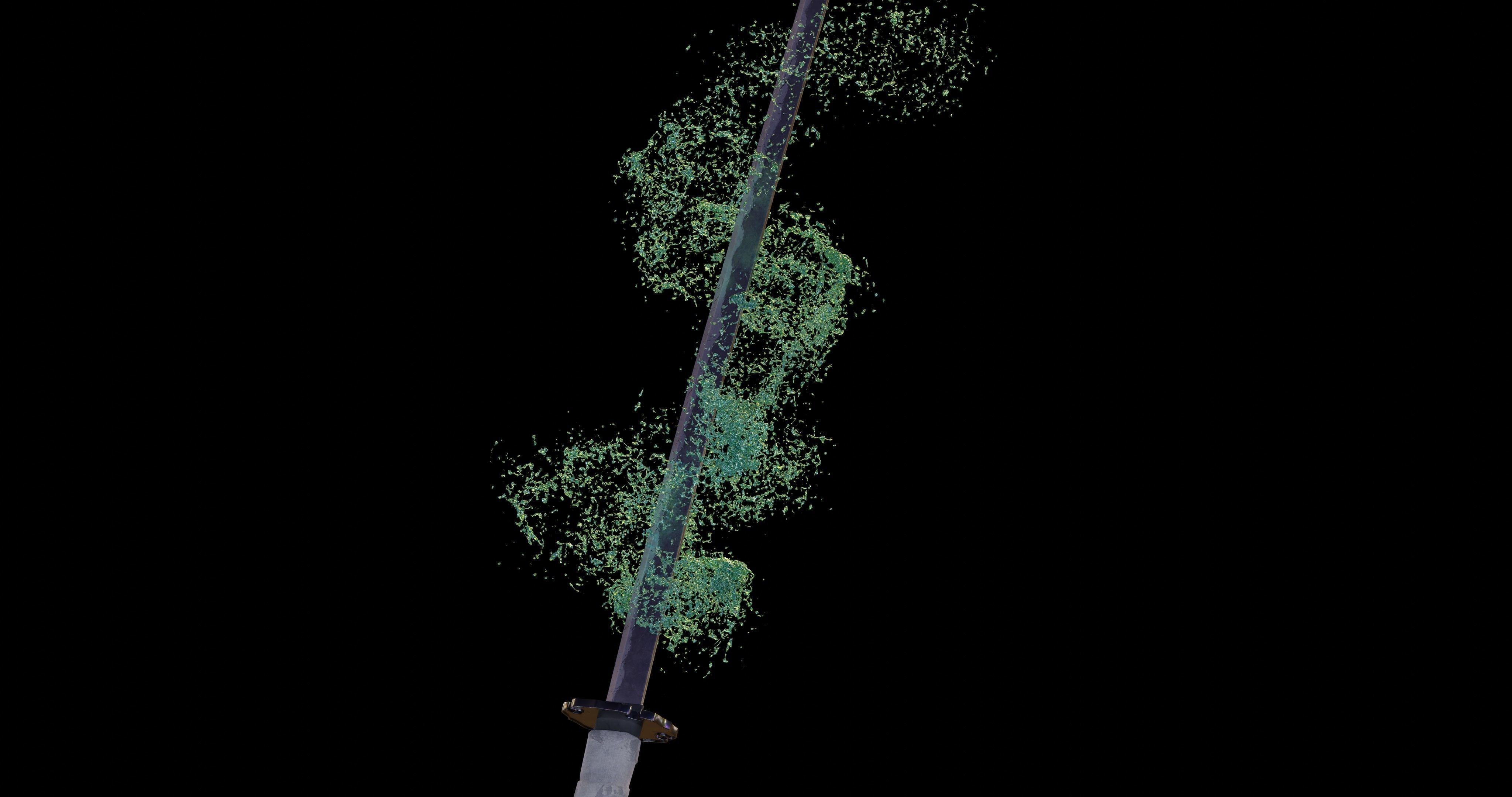 Katana  Low-poly 3D model_5