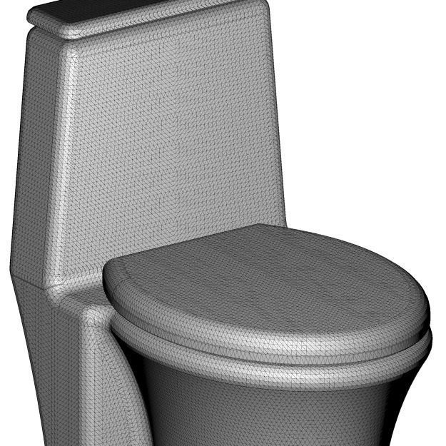 Ceramic Water Closet 3D model_5