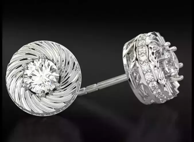 Beautiful earrings with diamond 726