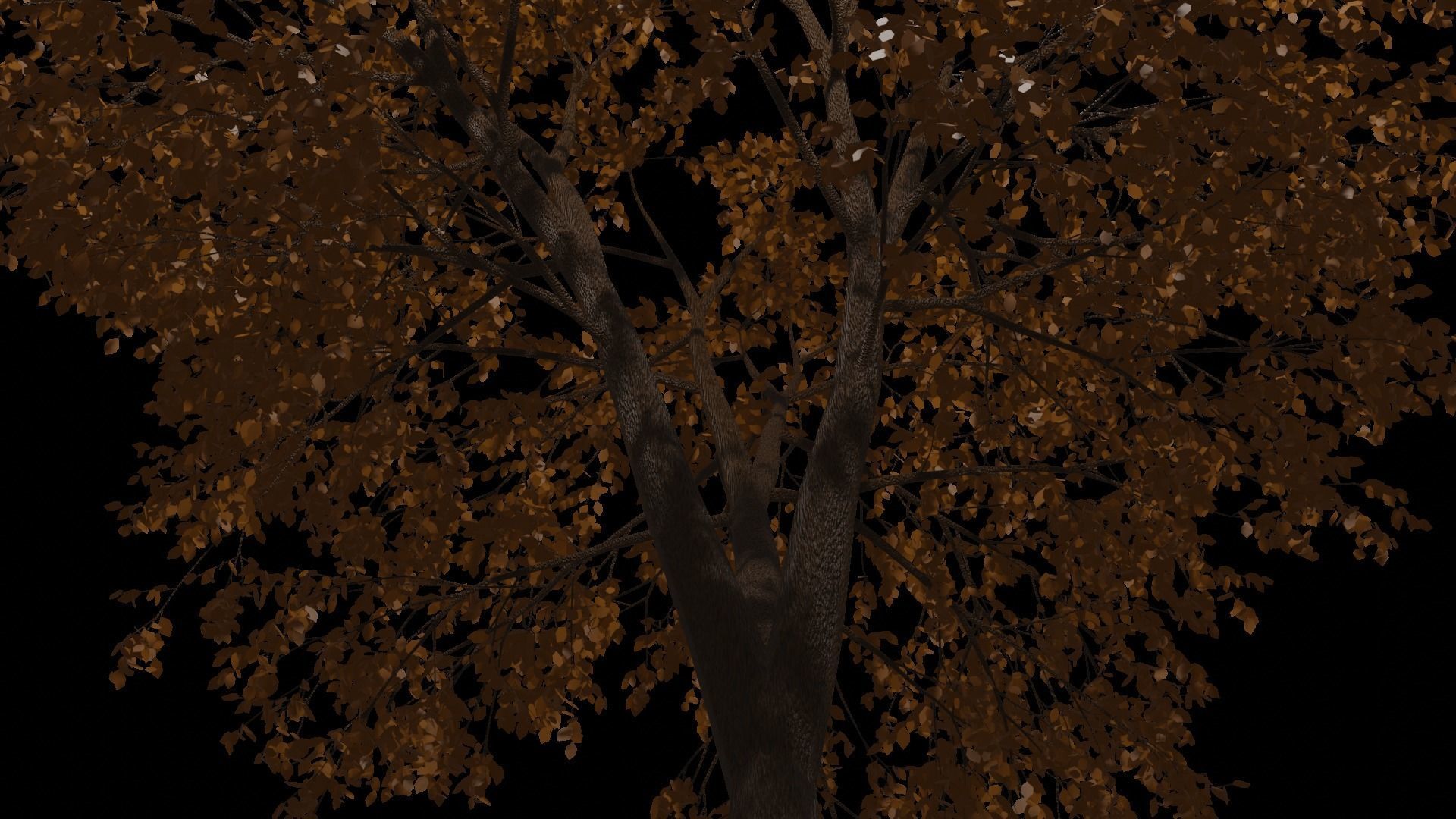 Autumn Tree PBR low-poly game ready tree Low-poly 3D model_4