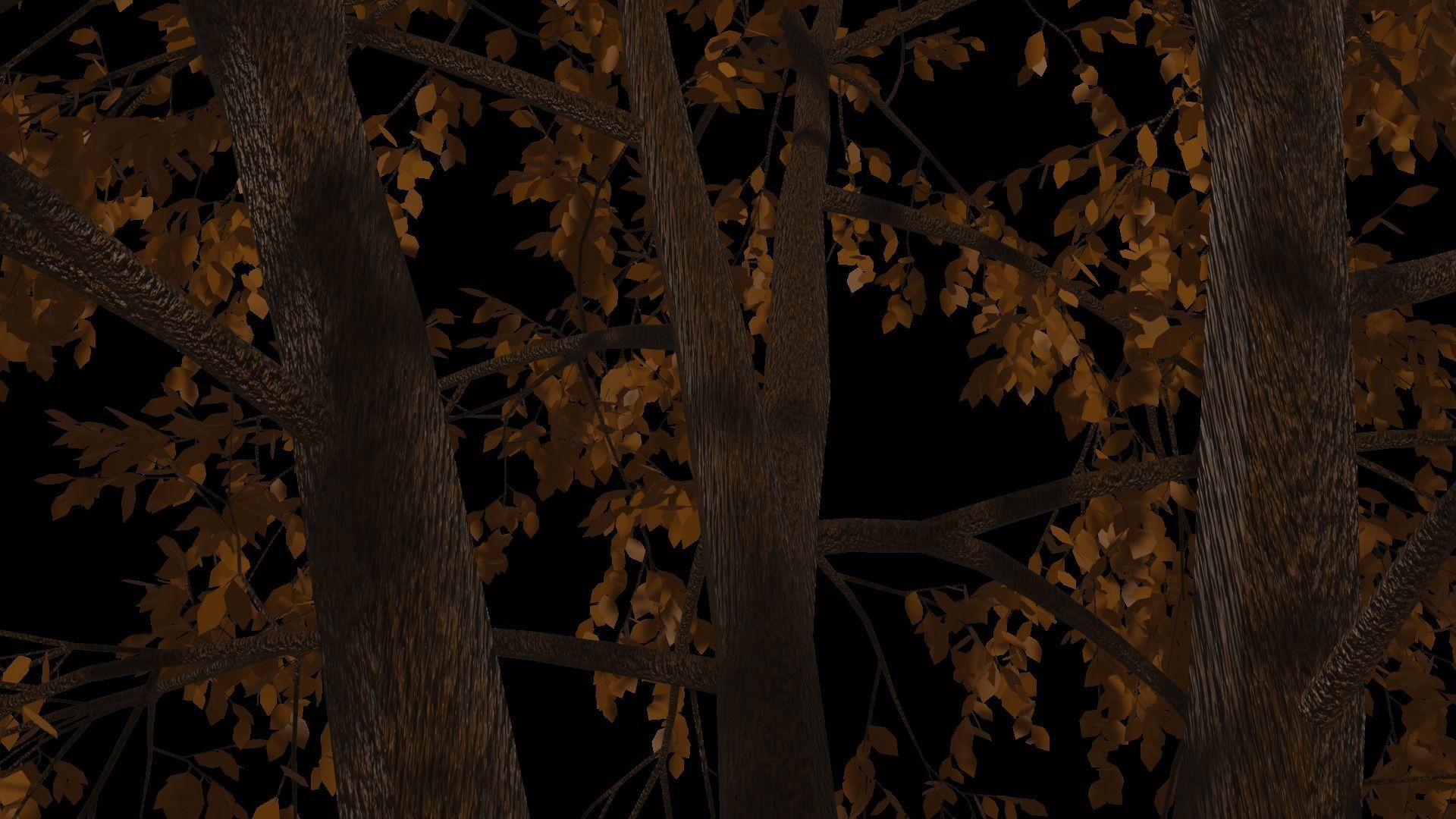 Autumn Tree PBR low-poly game ready tree Low-poly 3D model_3