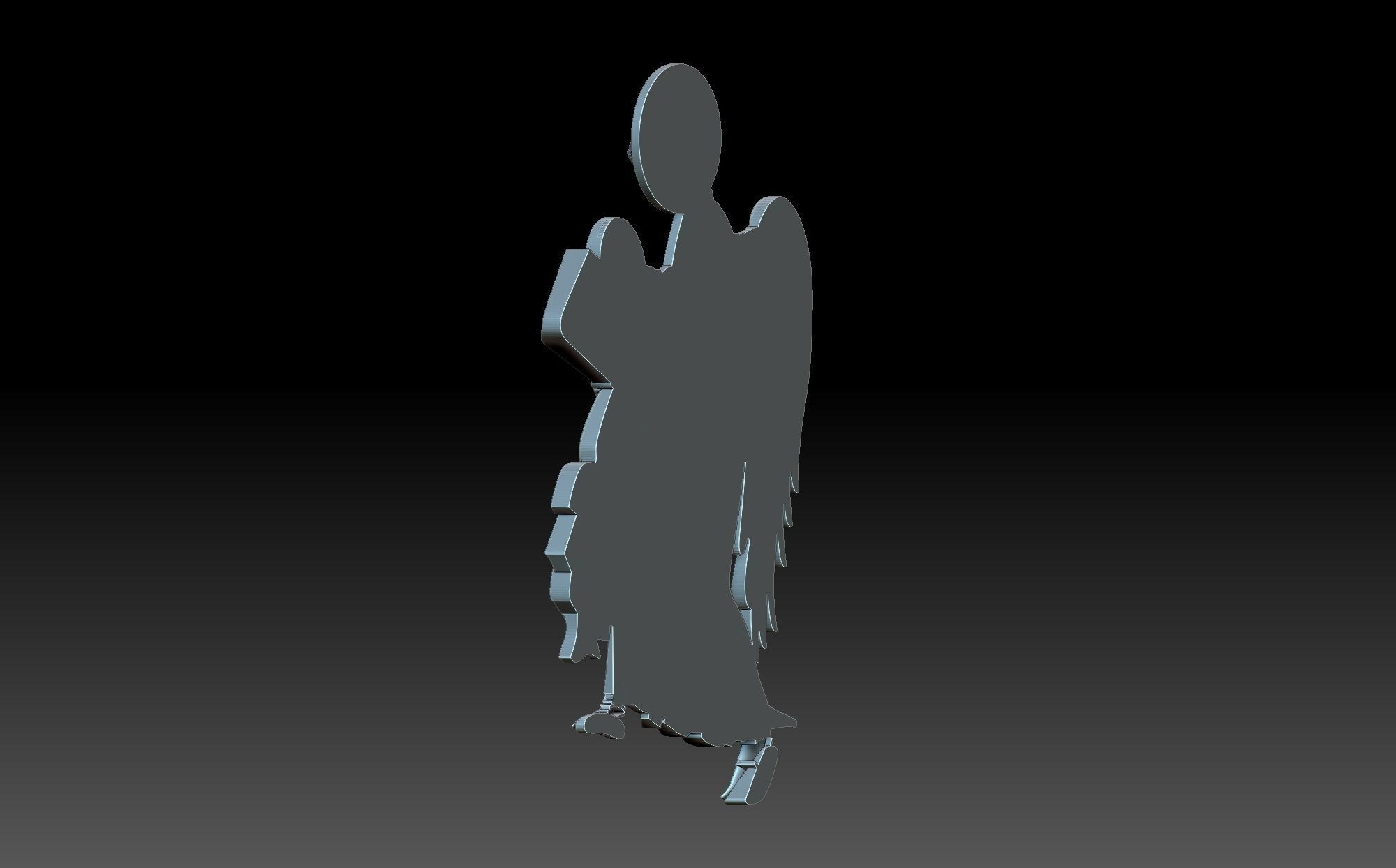 Angel tall tower with light shining 3D print model_4