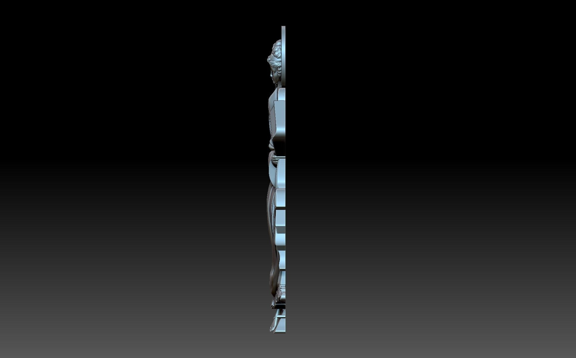 Angel tall tower with light shining 3D print model_3