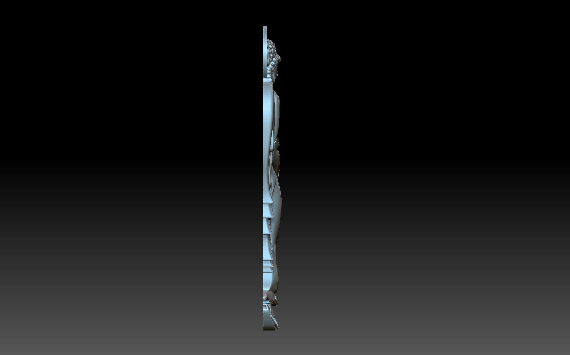 Angel tall tower with light shining 3D print model_8