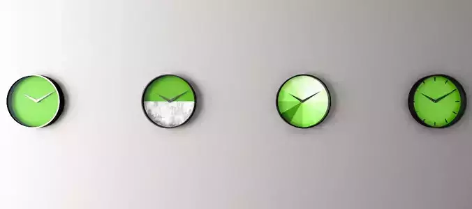 Realistic wall clocks 17-20