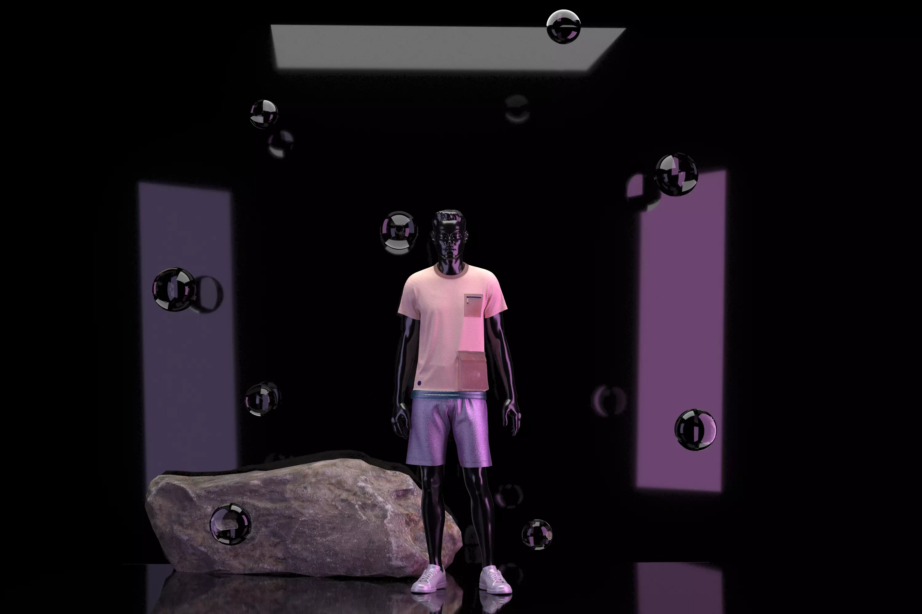 Metaverse-T-Shirt with Short pant 3D model_0