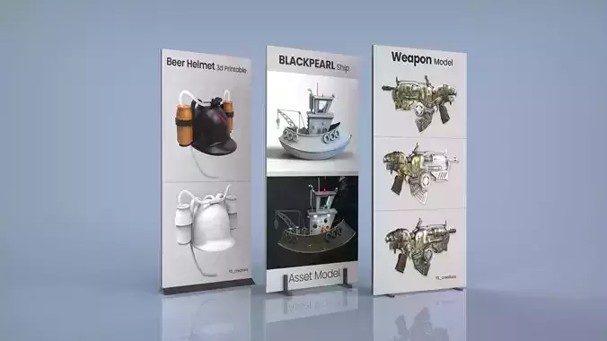 STANDY LOWPOLY PRINTABLE 3D MODELS SET