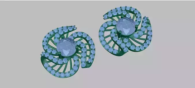 earring pair of earrings with stones