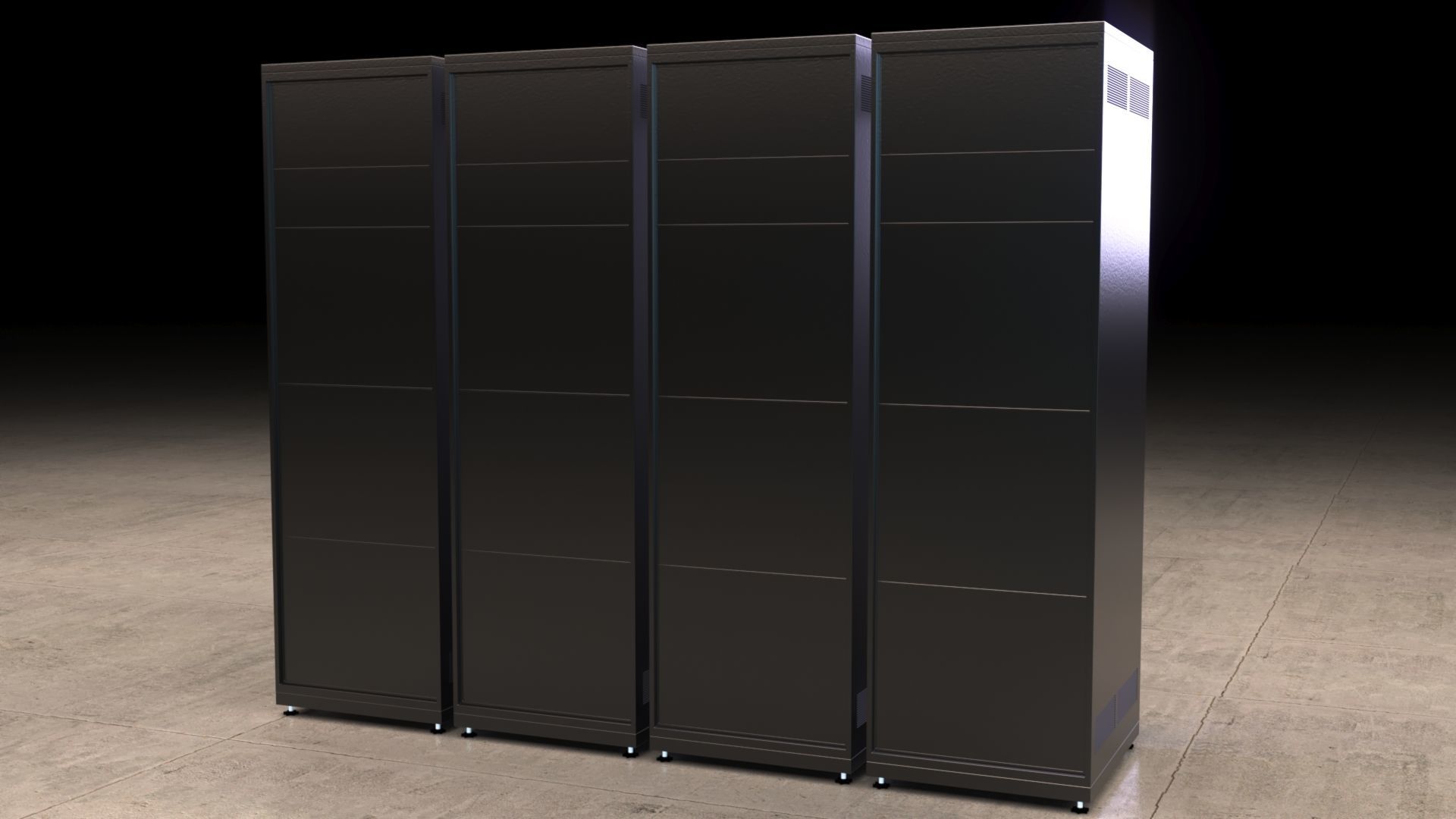 Server Room Racks 3D model_2