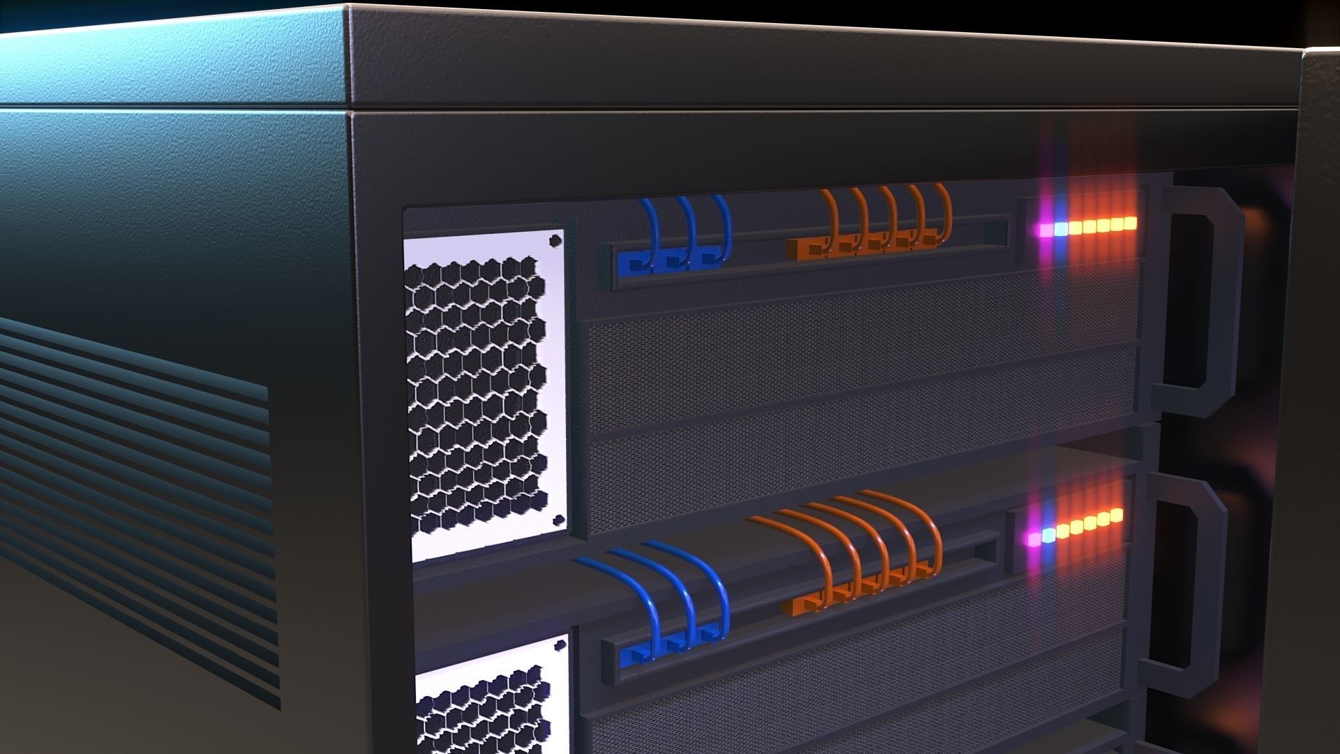 Server Room Racks 3D model_12