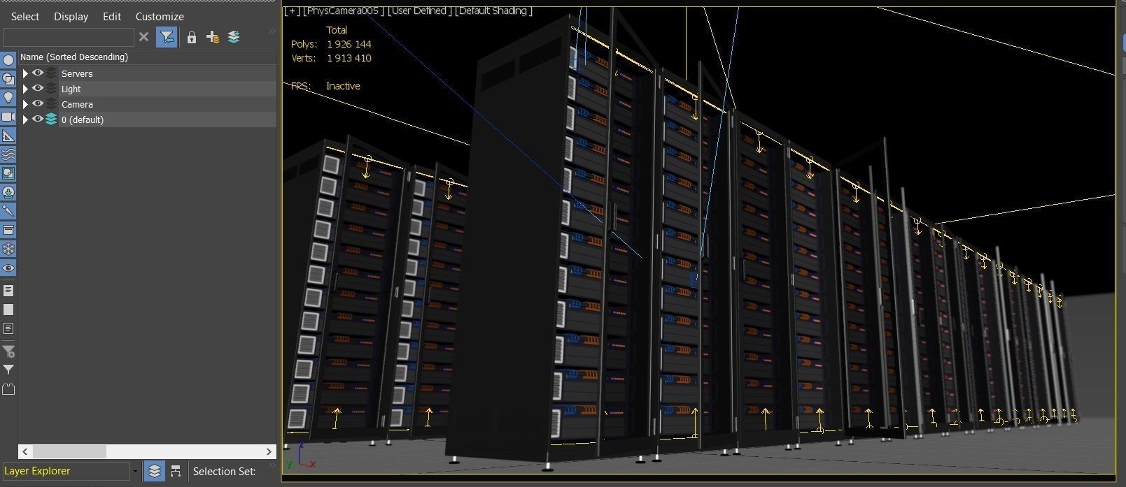 Server Room Racks 3D model_1