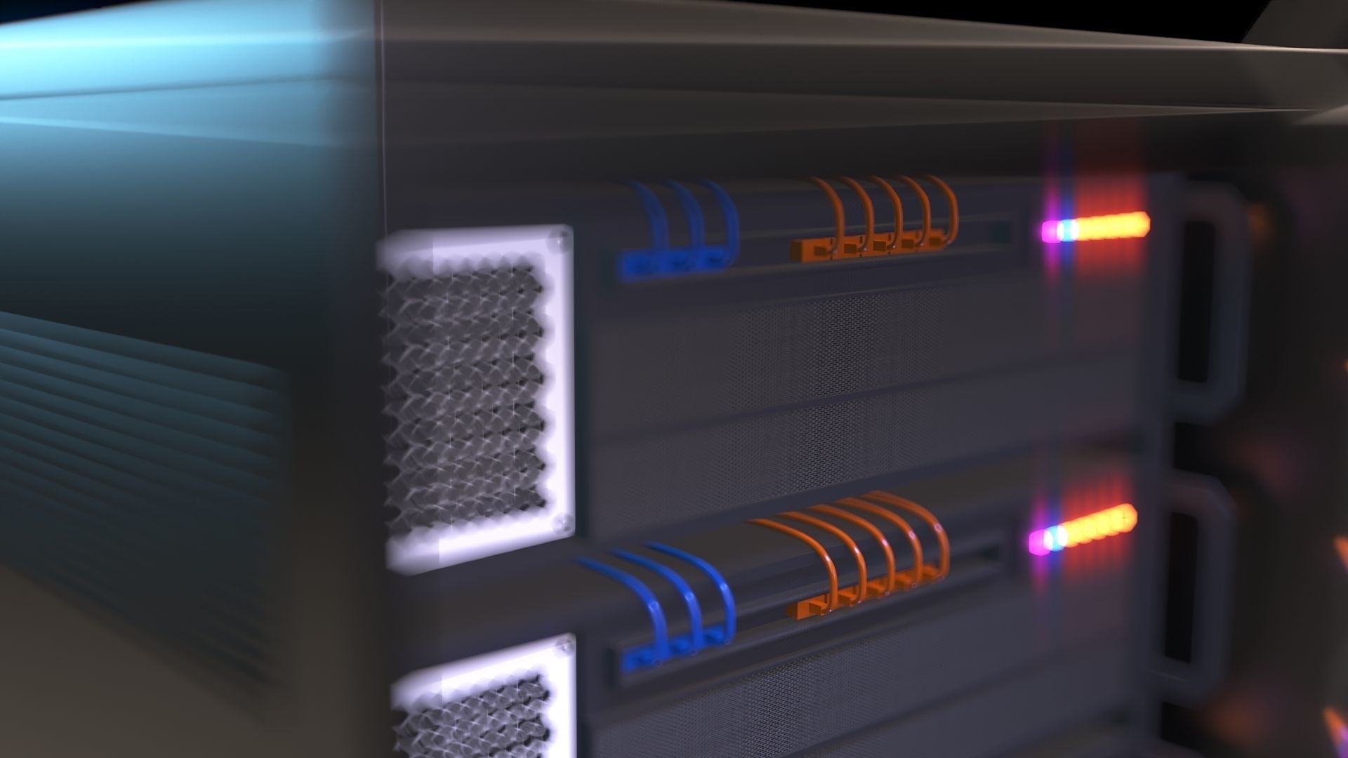 Server Room Racks 3D model_4