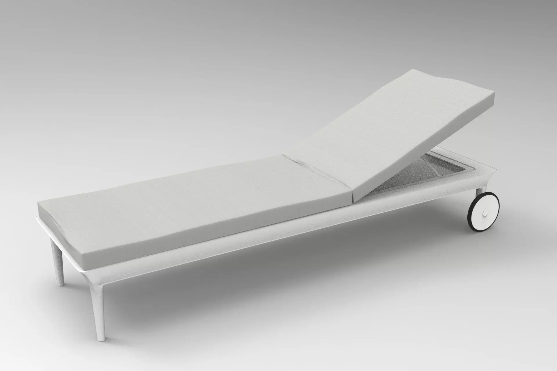 Sun Lounger Low-poly 3D model_0
